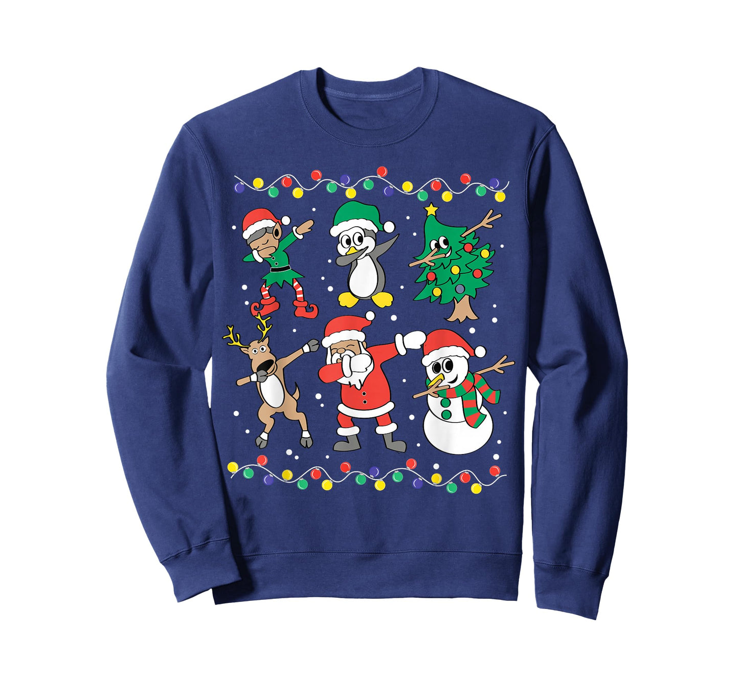 Dabbing Santa Elf Friends Funny Christmas Boy Girl Men Xmas T-Shirt