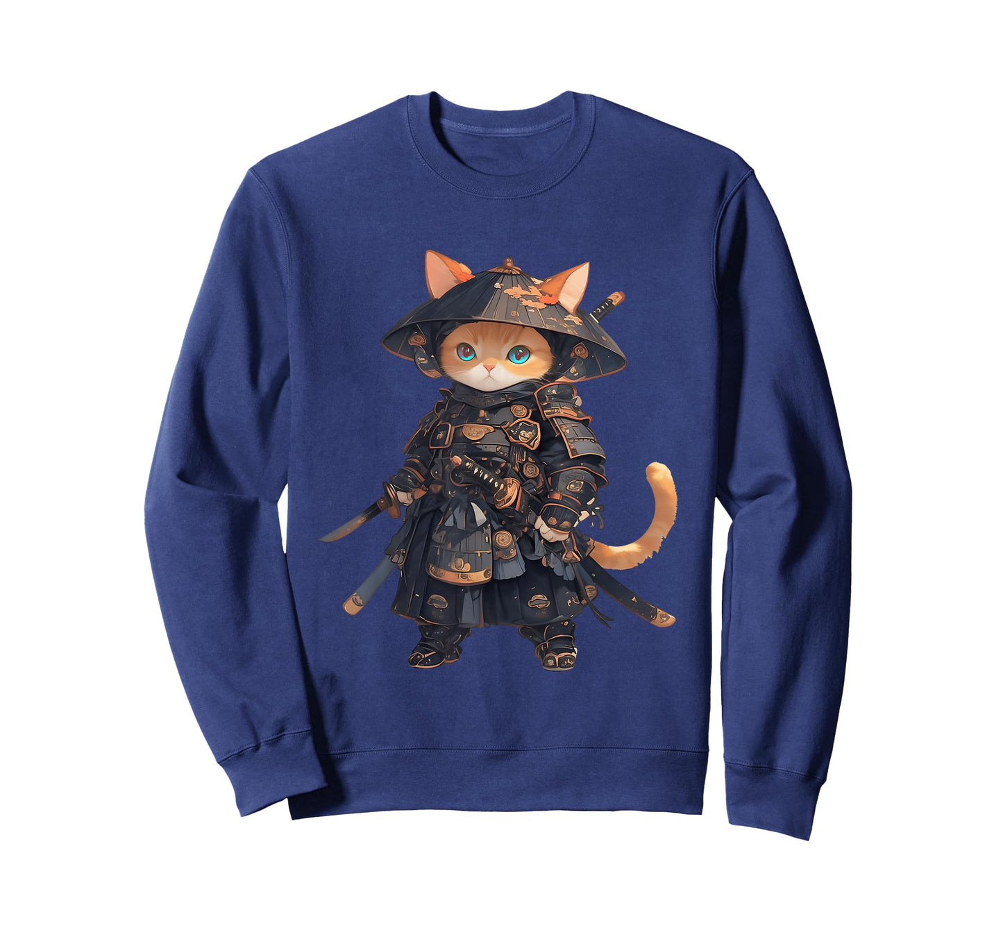 Japanese Samurai Cat Kawaii Ninja Cat Neko T-Shirt