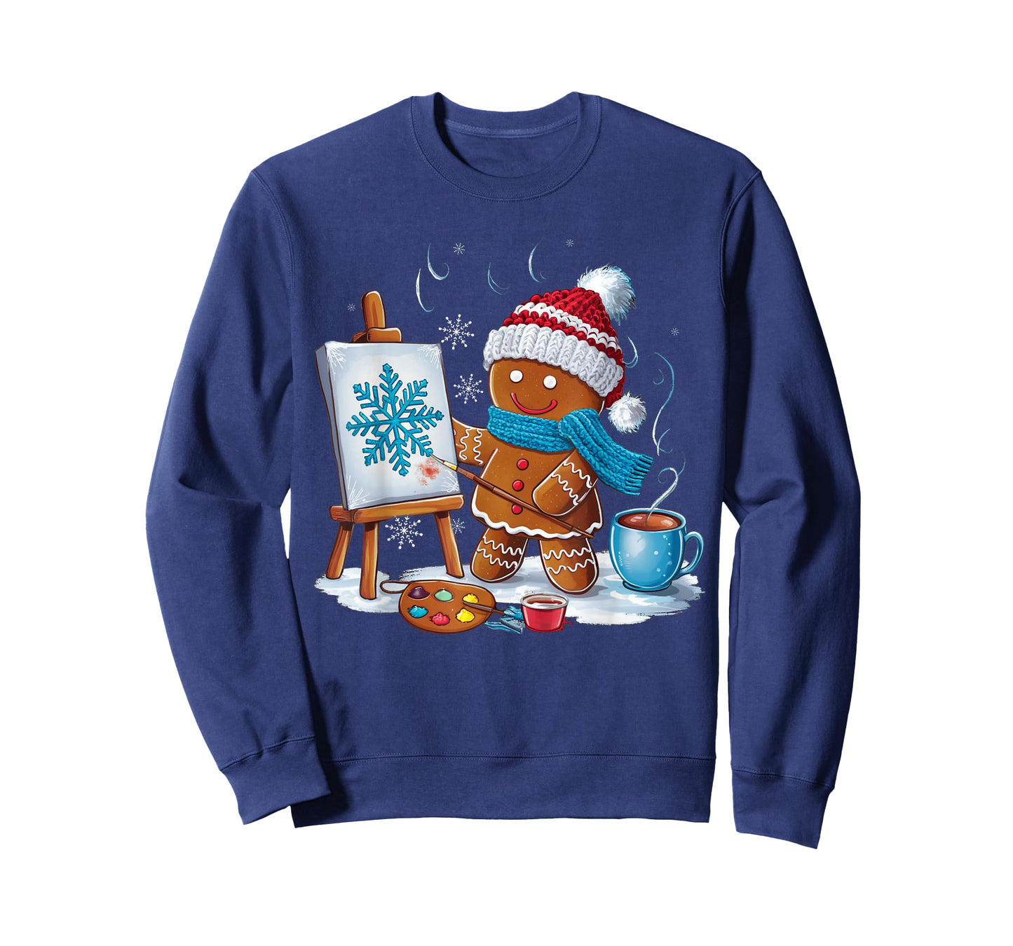 Artist Gingerbread Painter Art Teacher Student Christmas T-Shirt
