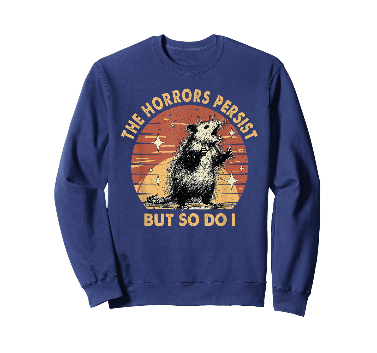 Vintage Racoon The Horrors Persist But So Do I Mental Health T-Shirt