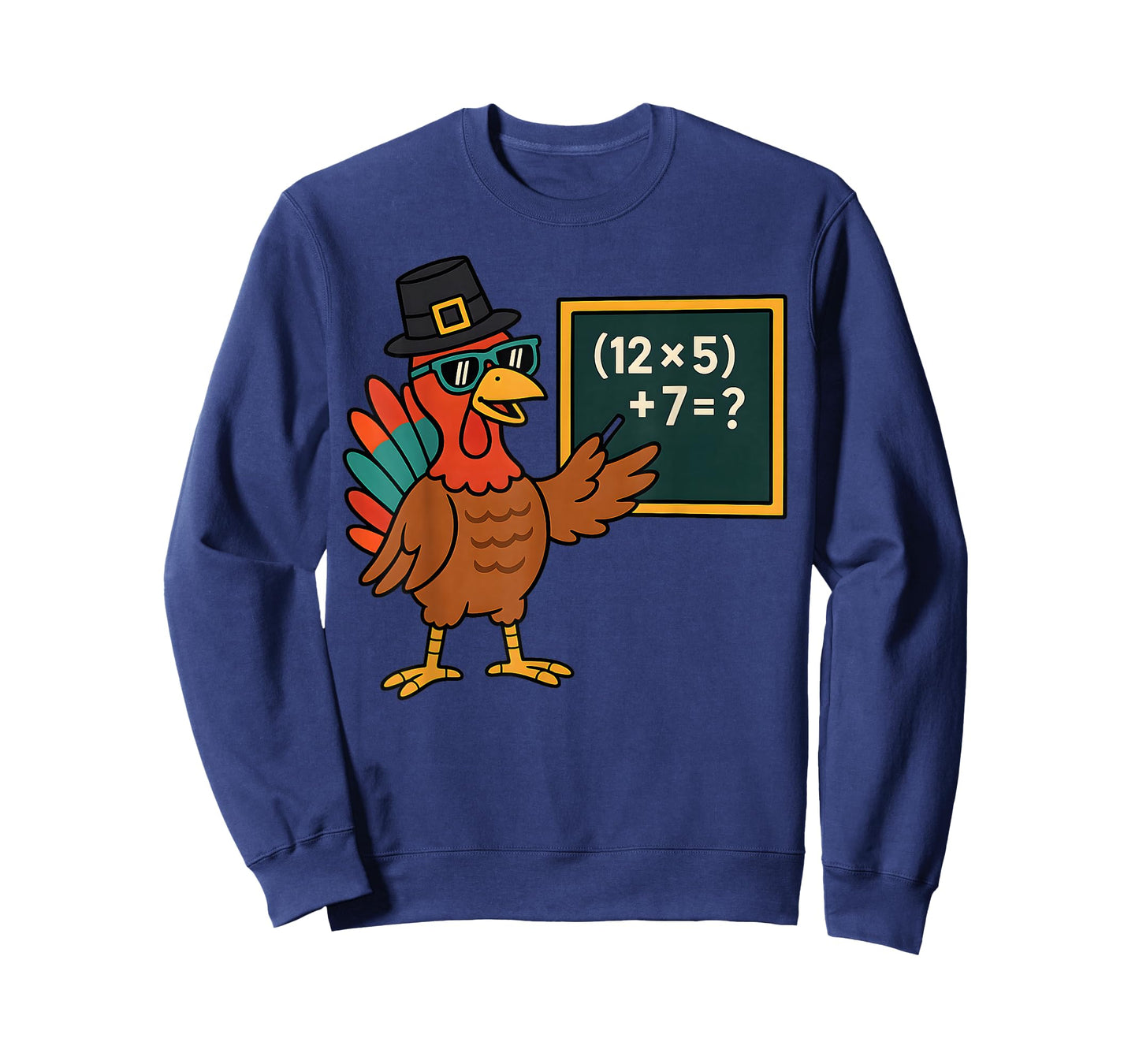 67 Thanksgiving Funny Turkey Math Teacher Six Seven Meme T-Shirt