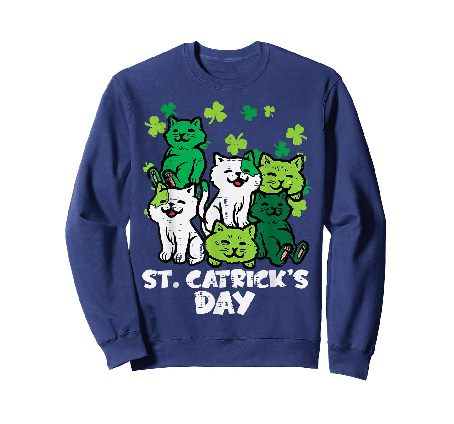 St Patricks Catricks Day Cats Saint Pattys Women Girls Kids T-Shirt