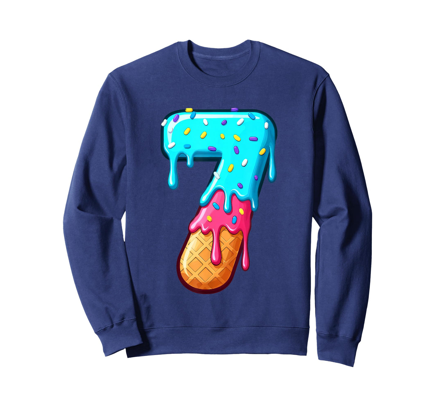 Funny 67 Number 7 Ice Cream Drip Meme Matching Group Costume T-Shirt