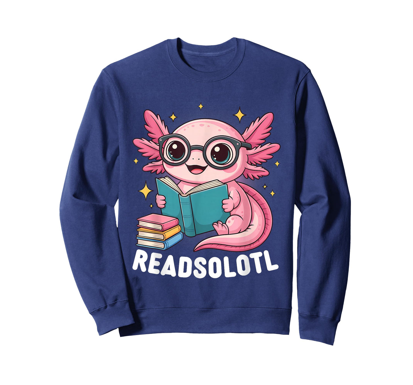 Readsolotl Kawaii Axolotl Funny Reading Book Lover T-Shirt