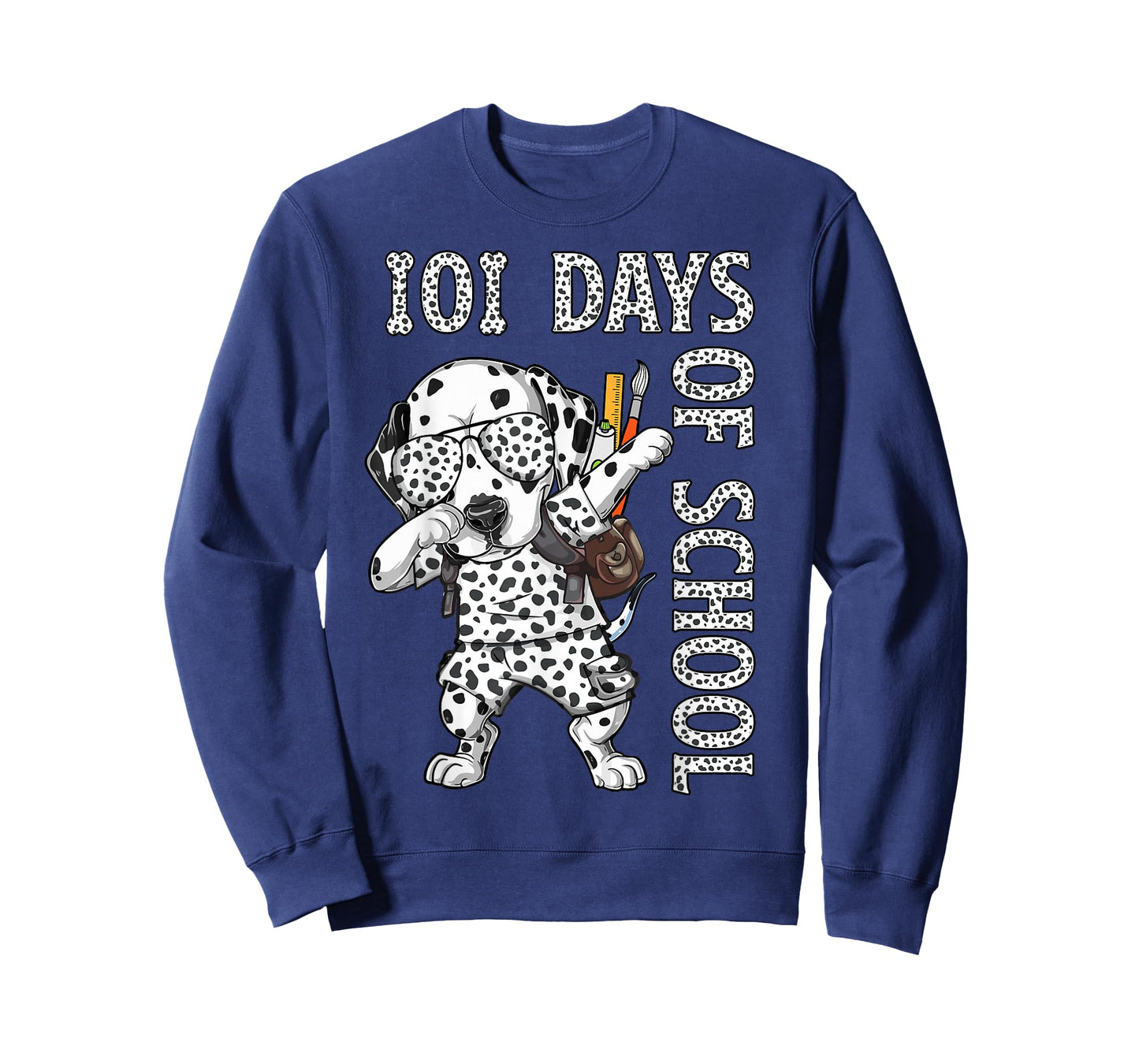 101 Days School Dabbing Dalmatian Dog Teachers Kids T-Shirt