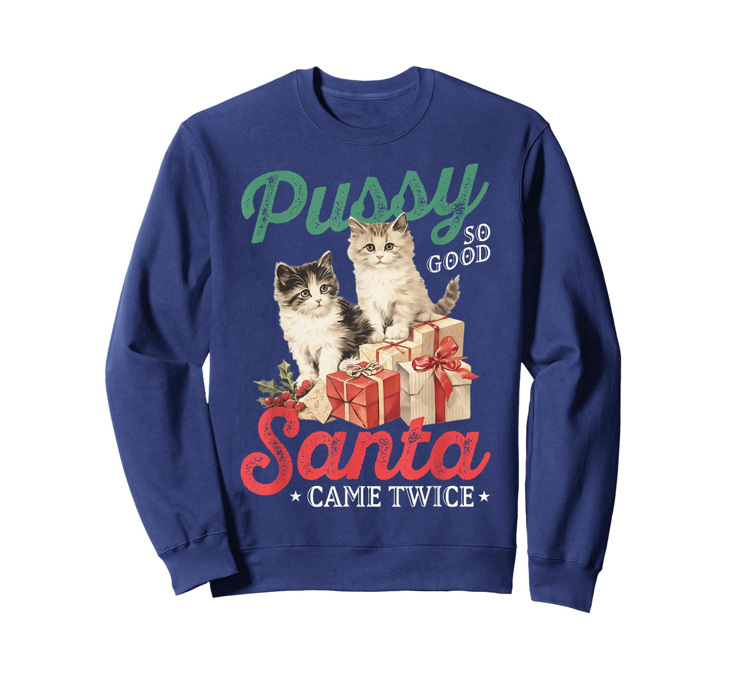 Cat Pussy So Good Santa Came Twice T-Shirt