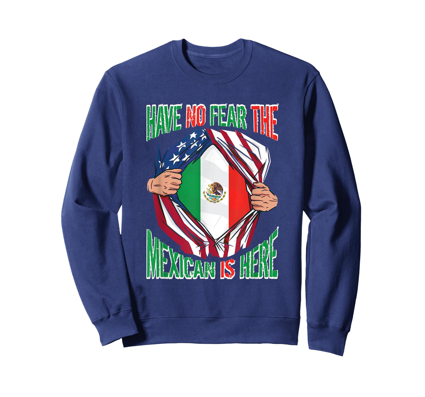Mexican Pride American Flag Have No Fear The Mexican Is Here T-Shirt