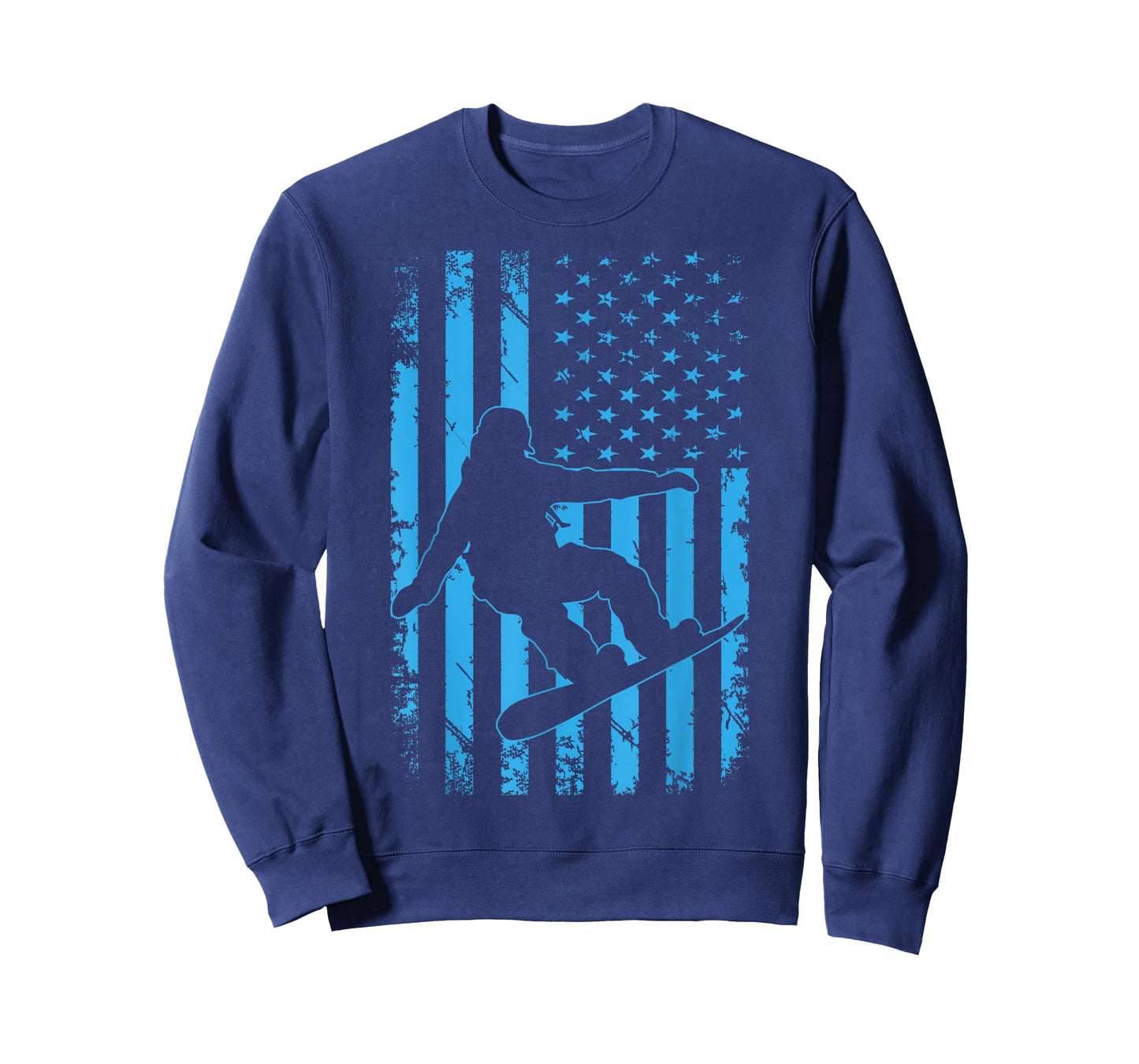USA American Flag Snowboard Apparel Snowboarding Patriotic T-Shirt for Women Kids Men