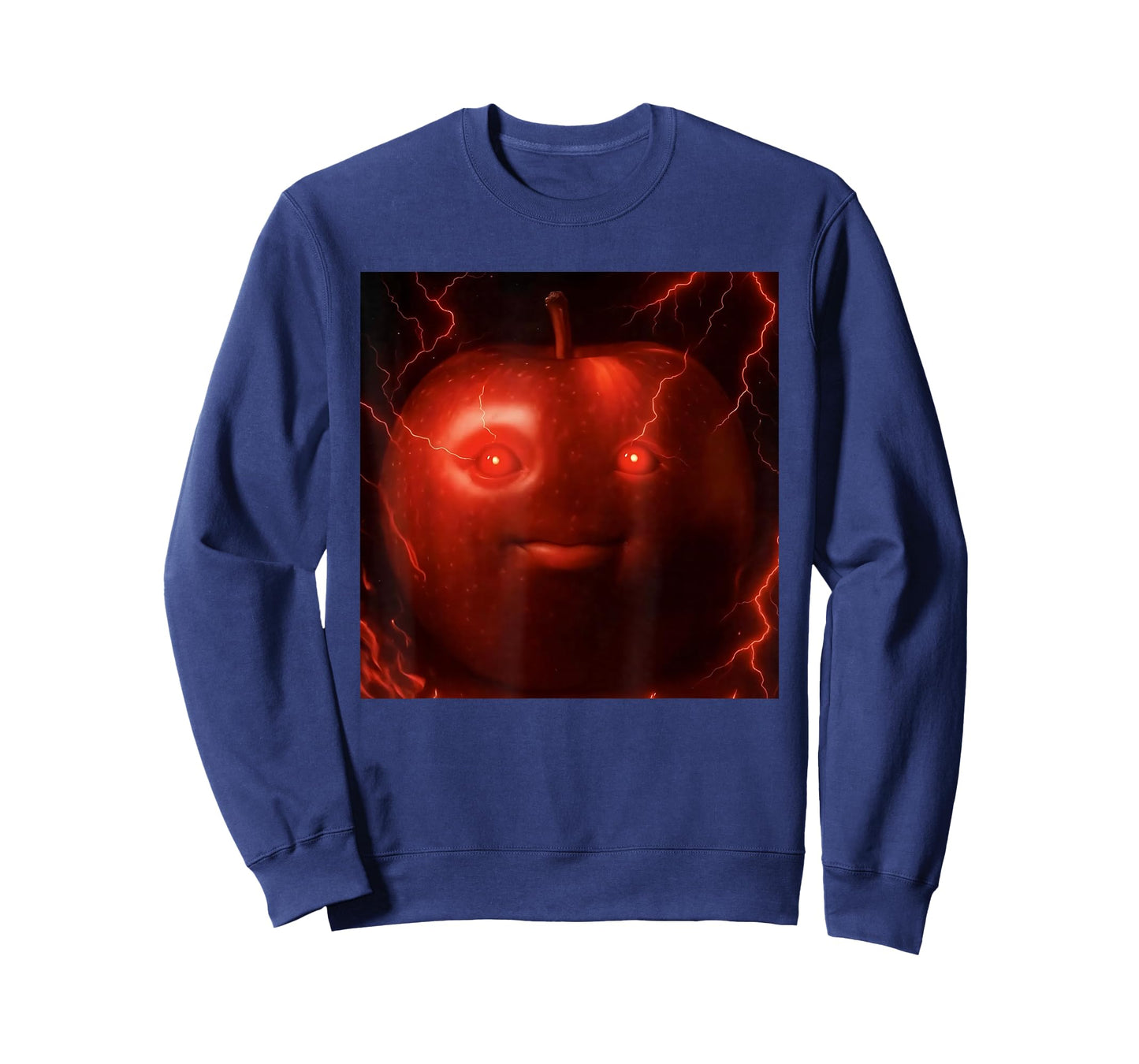 Funny Silly AI Niche Evil Apple gen z Meme BrainRot Fruit T-Shirt