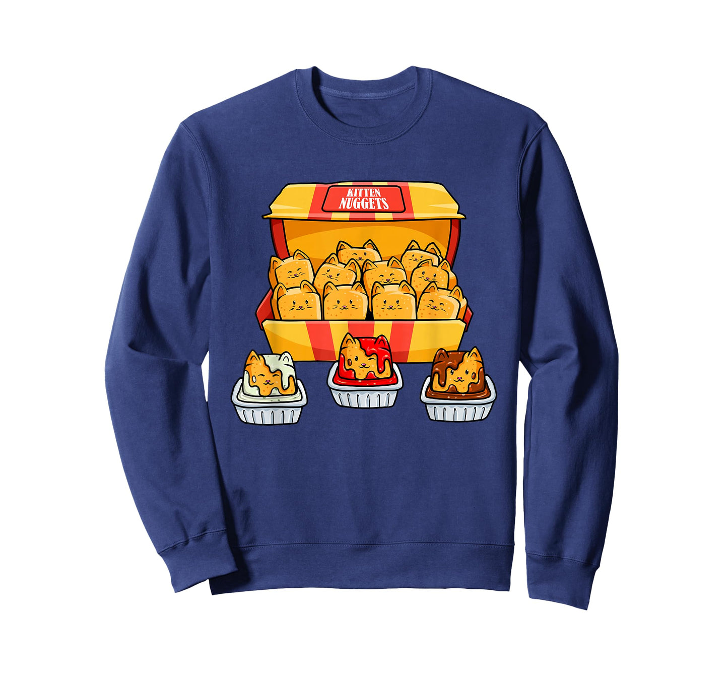 Kitten Nugget Food Pun Kitty Lover Gift Chicken Nuggets Cat T-Shirt