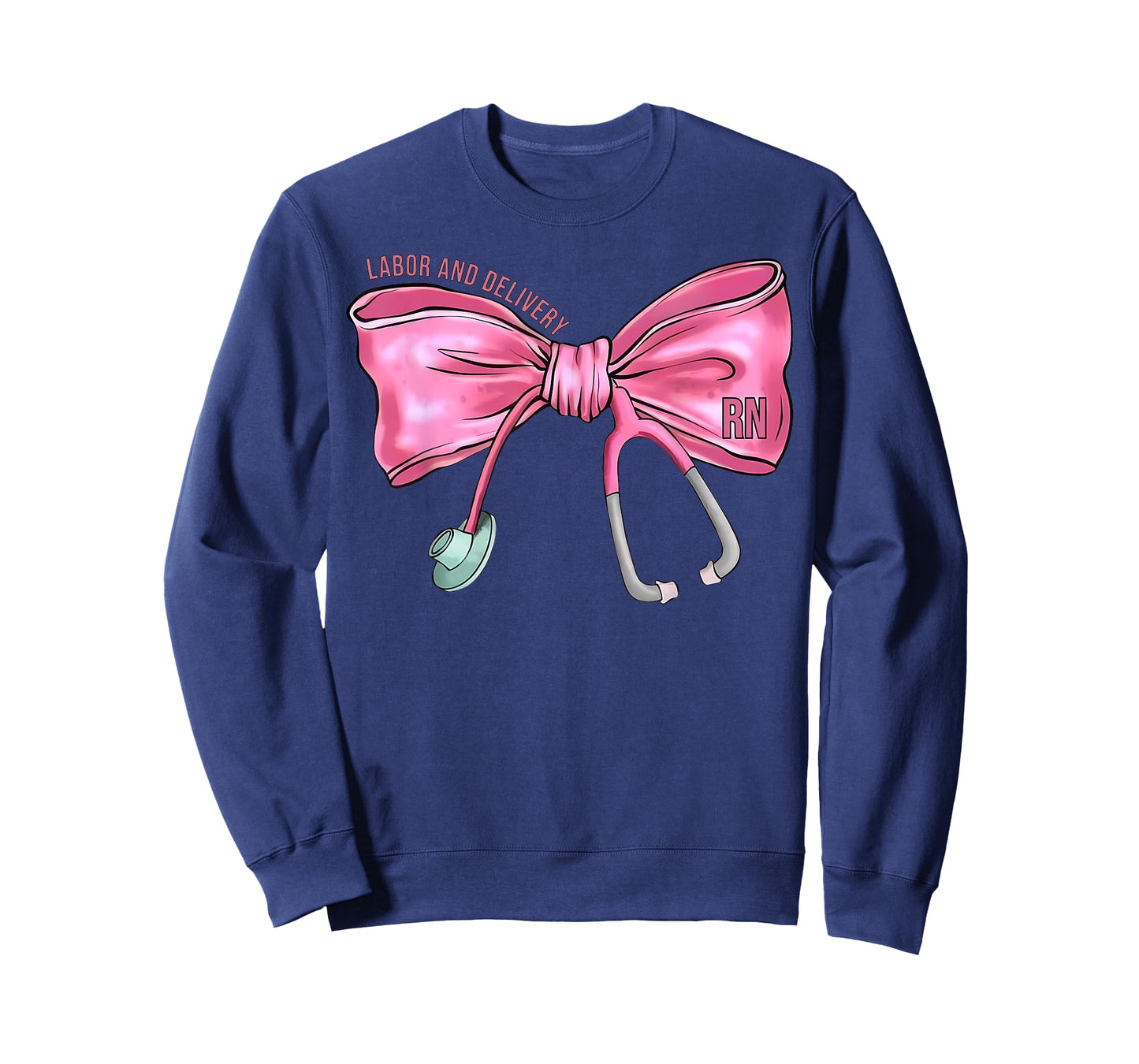 Coquette Bow Stethoscope Labor and Delivery Nurse RN Nursing T-Shirt
