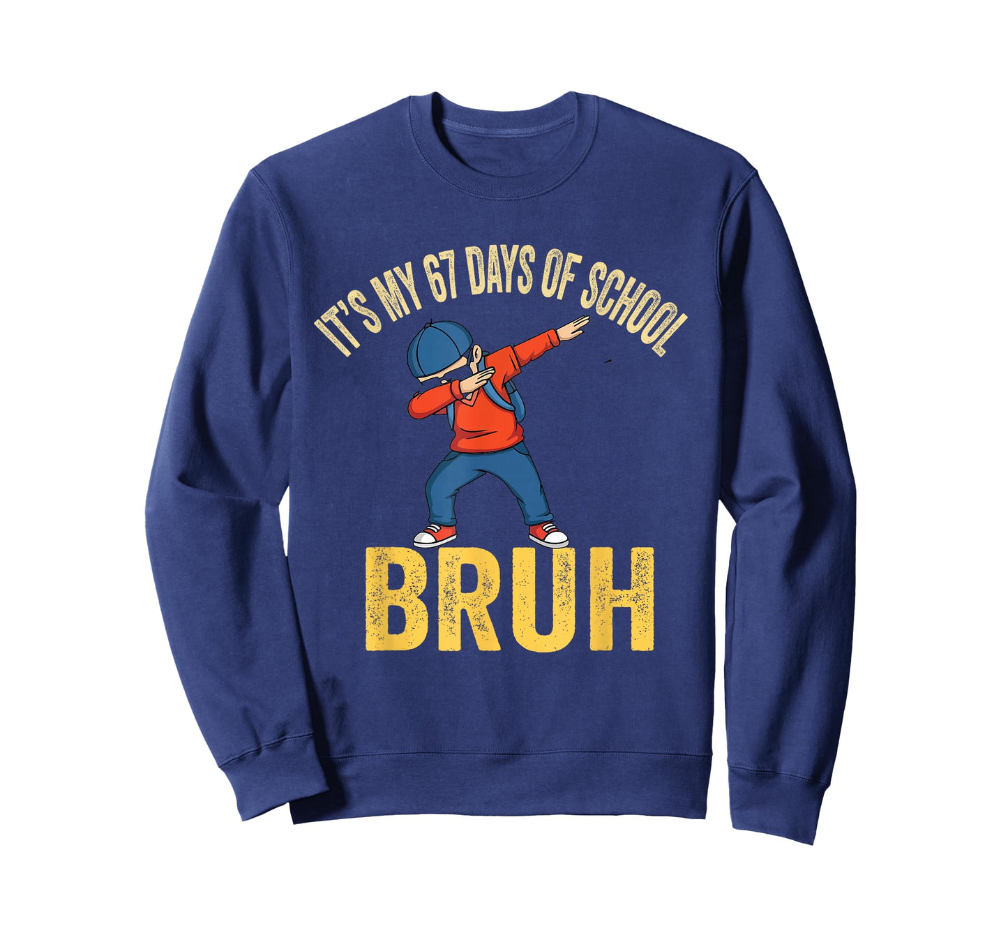 I Survived 67 Days of School Bruh Dabbing Six Seven Funny T-Shirt