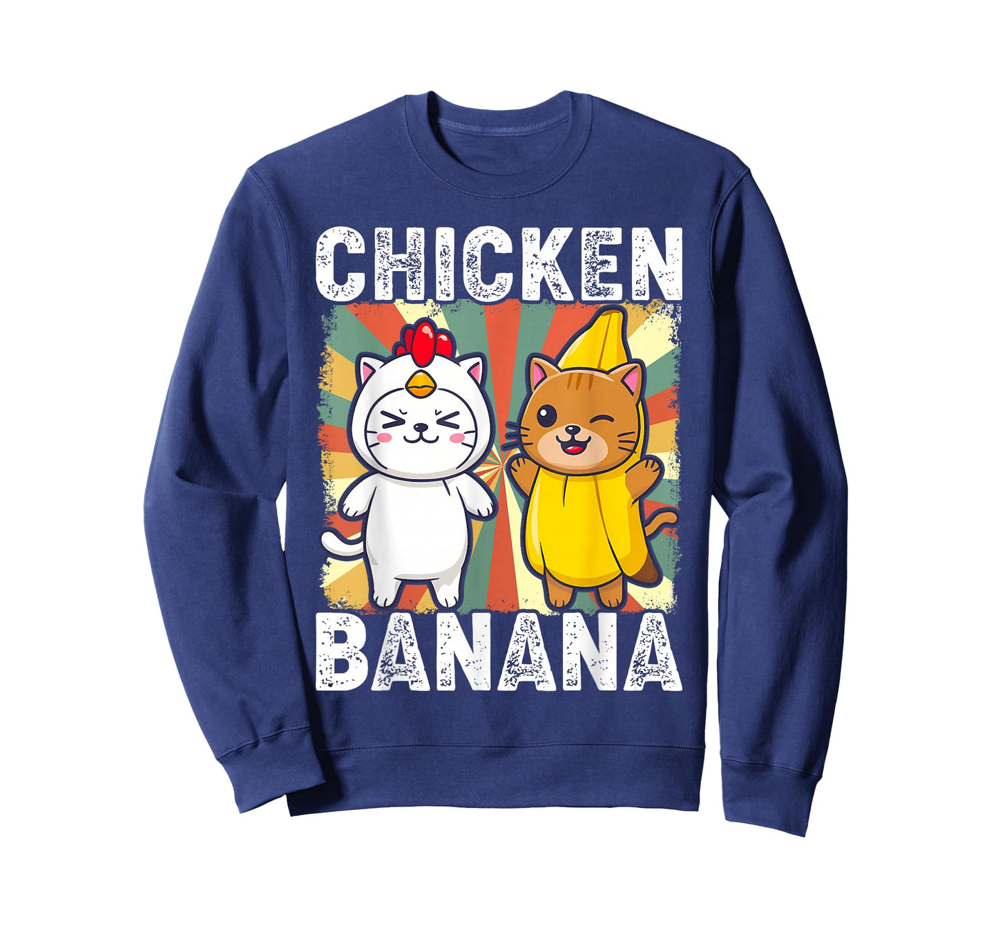 Cute Animals in Chicken and Banana Costumes Kawaii T-Shirt
