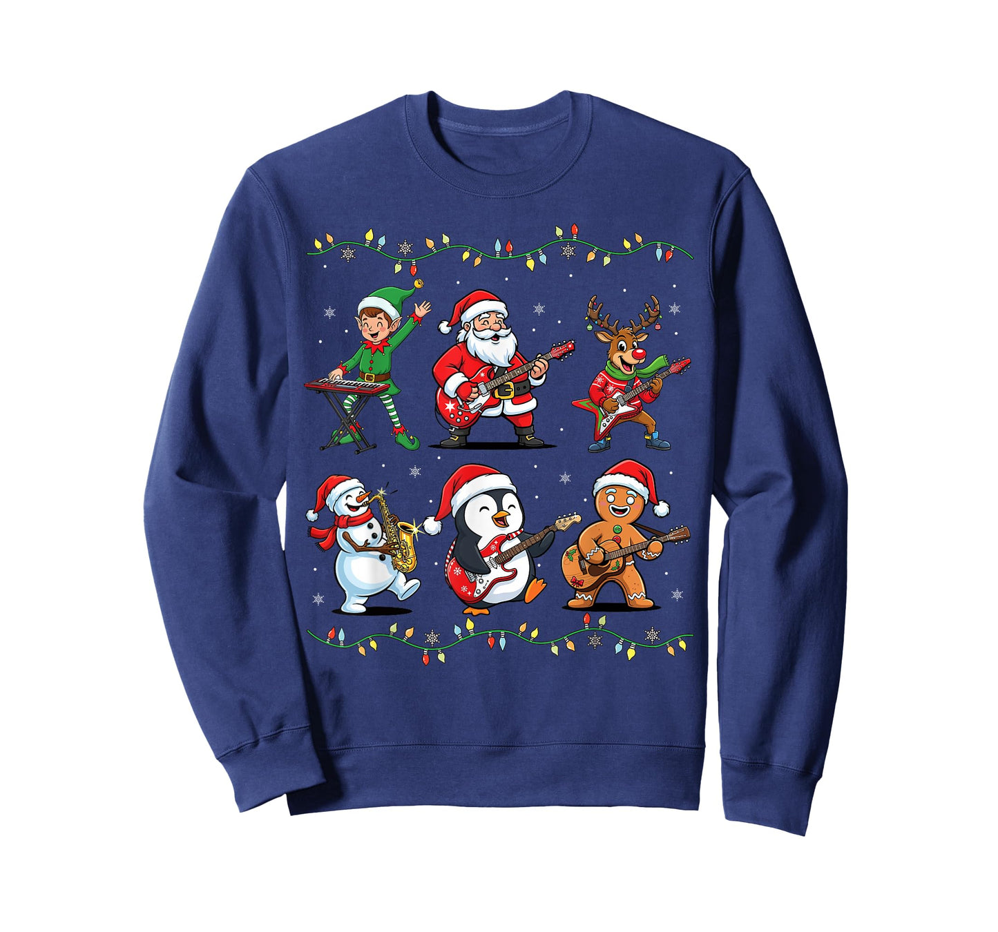 Christmas Santa Elf Music Funny Xmas for Boys Girls Men T-Shirt