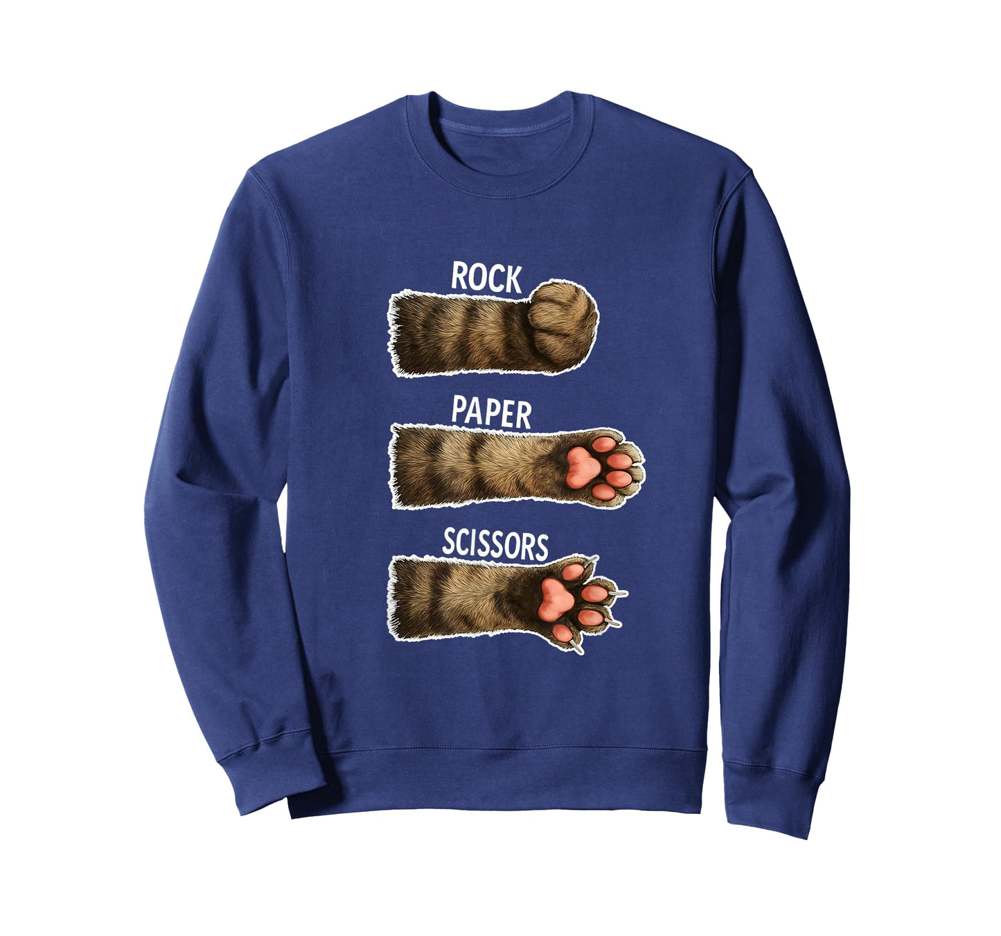 Cat Rock Paper Scissors Cat Paws Costume Funny Girls Meme T-Shirt