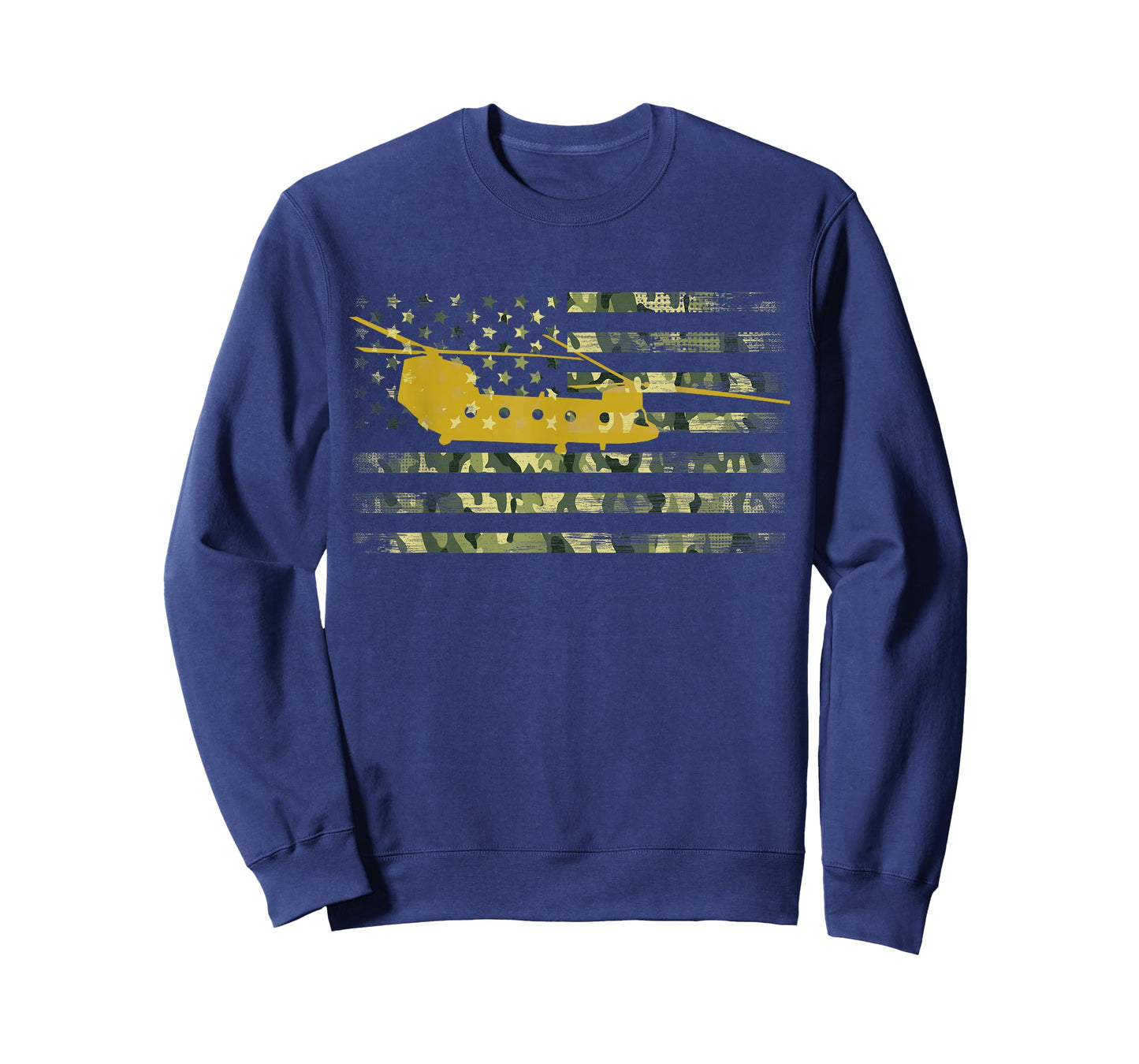 CH-47 Chinook Camo Flag Military Helicopter Shirt T-Shirt