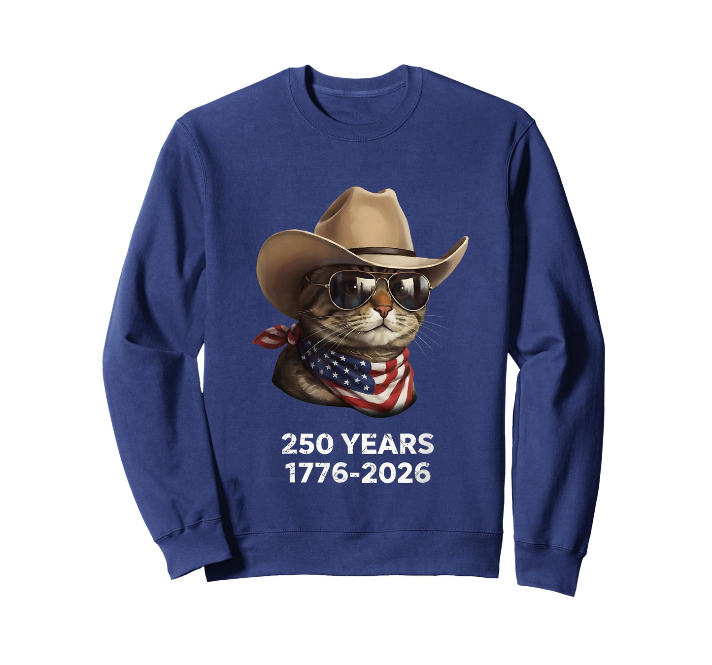Cat Flag 250 Years 1776-2026 250th Birthday T-Shirt