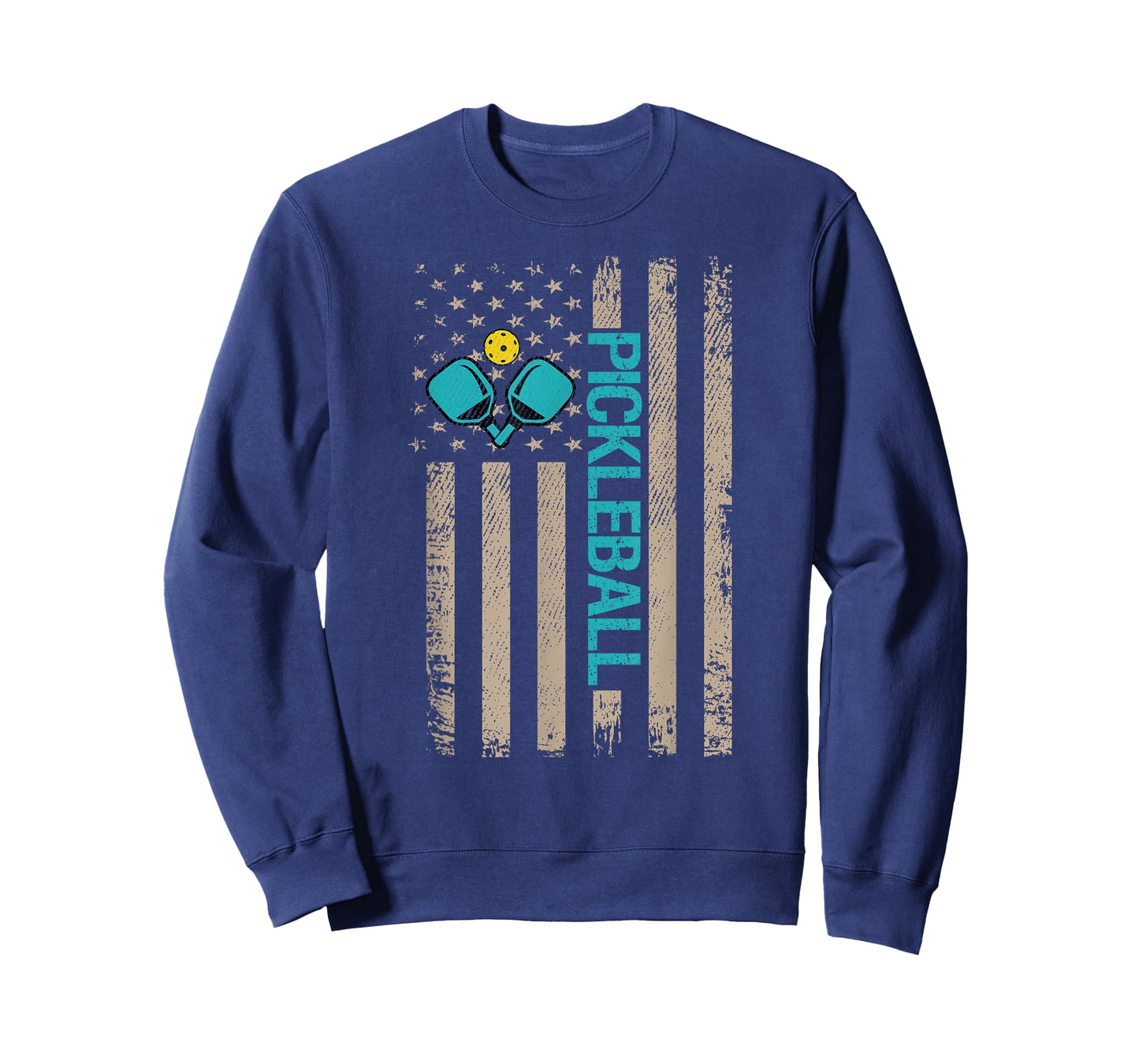 Funny Pickleball American Flag Vintage T-Shirt