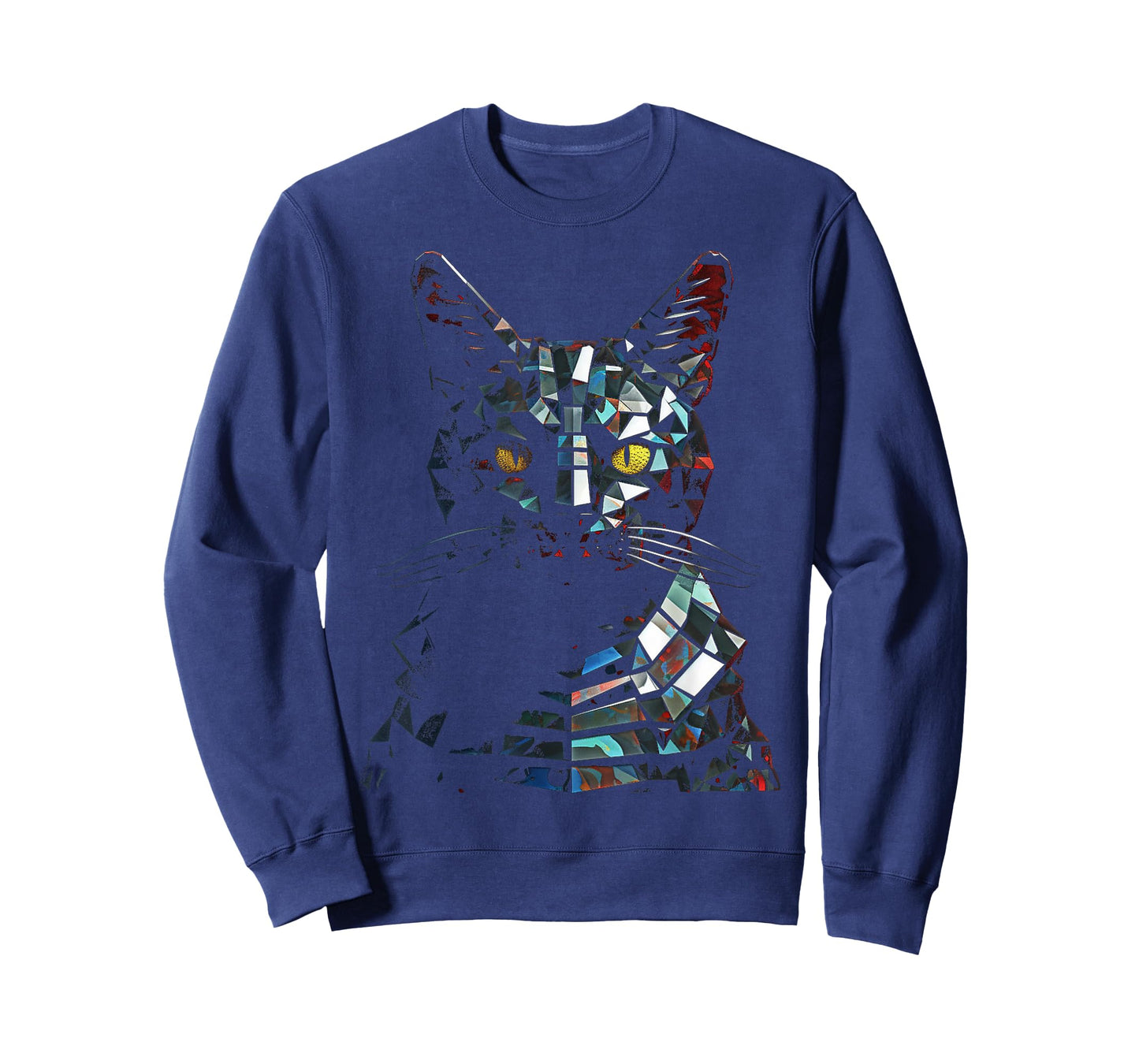 Cat Polygon Fantasy Artwork - Cat Motif Animal Cat T-Shirt for Men Women Kids