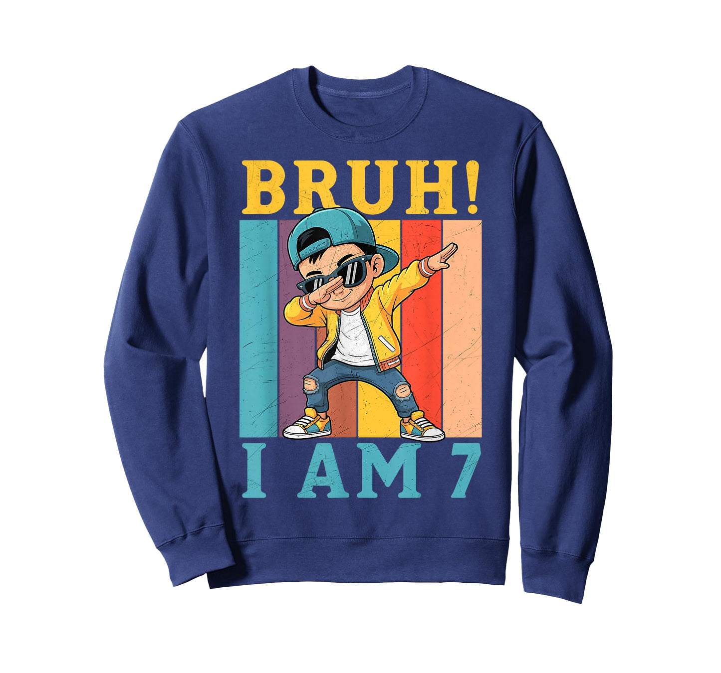 Bruh It's My 7th Birthday Dabbing Boy 7 Year Old Boys Party T-Shirt