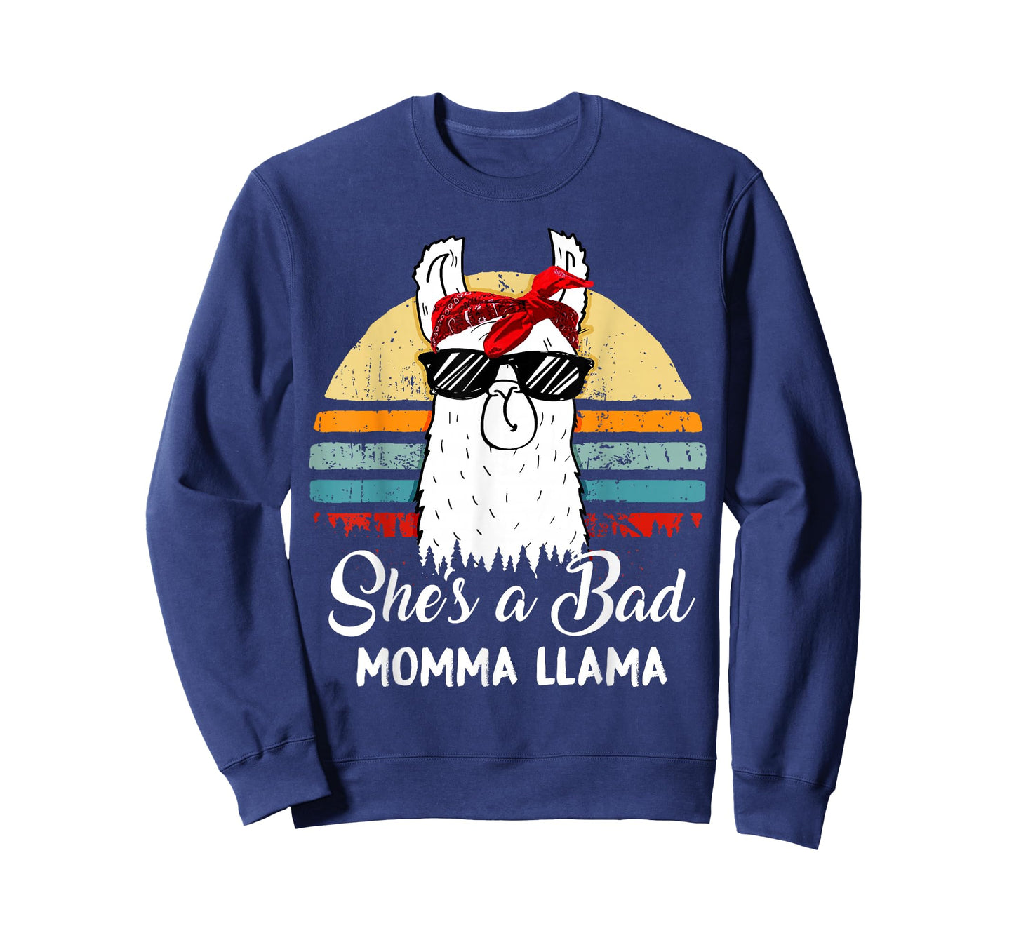 She's a Bad Momma Llama Tshirt Funny Retro Vintage Mama T-Shirt