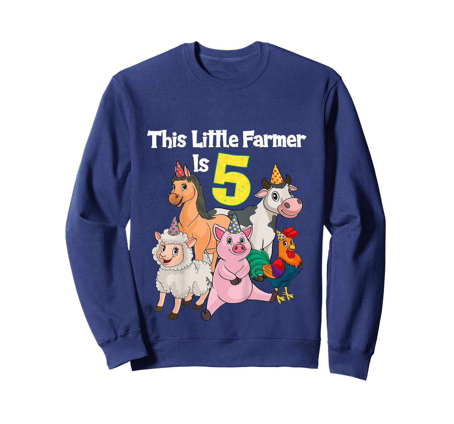 Barnyard 5 Year Old Farm Animals 5th Birthday T-Shirt
