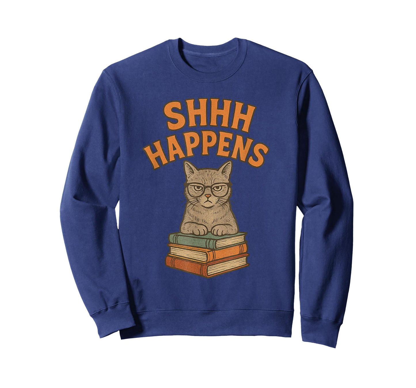 SHHH Happens Funny Librarian Cat Books Library T-Shirt