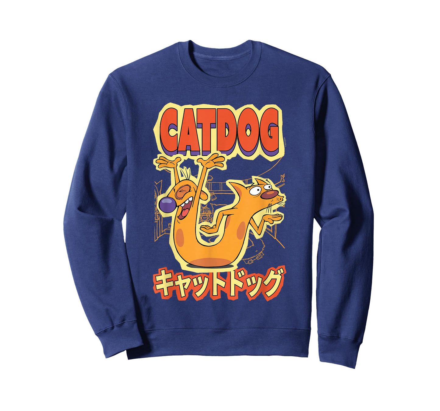 CatDog Dancing Kanji Logo Cartoon T-Shirt