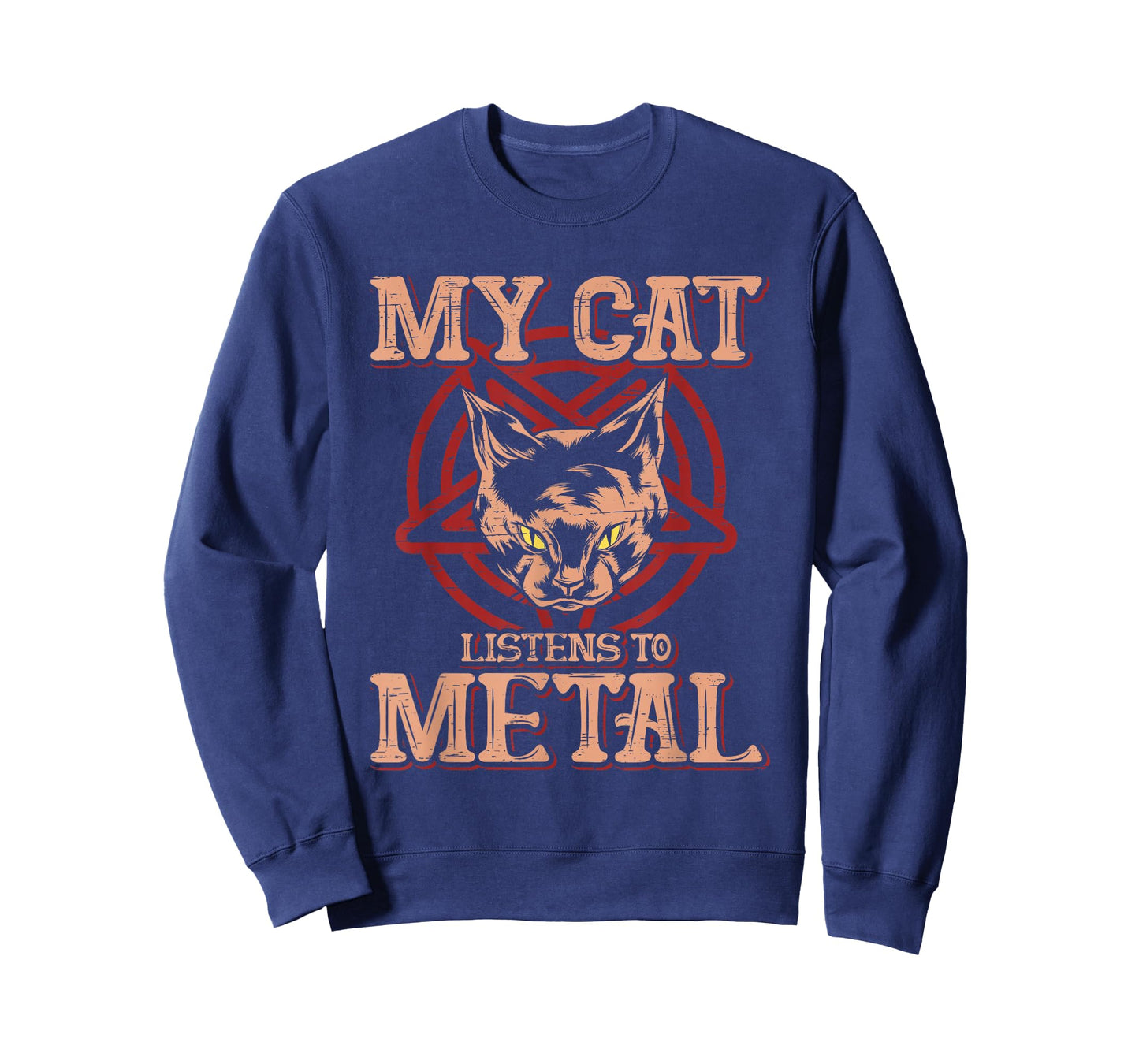 My Cat listens to Metal - Black Dark Rock Death Metal T-Shirt