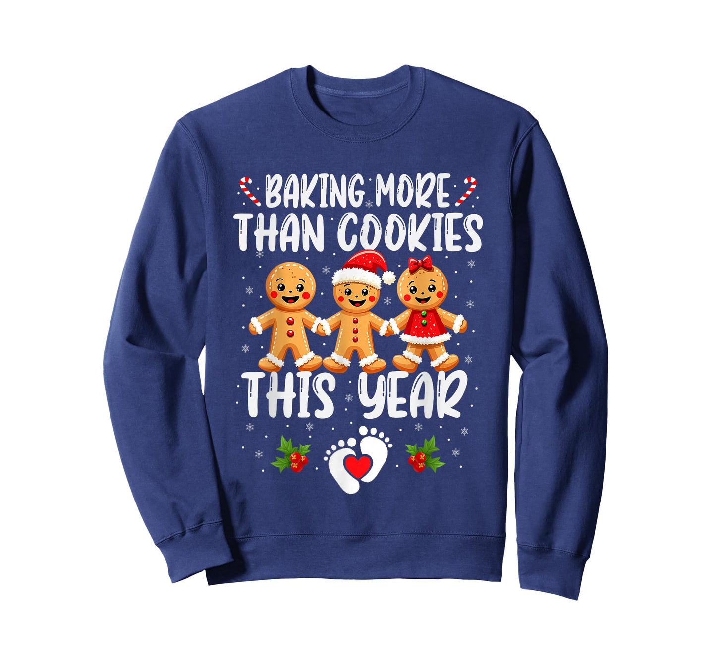 Baking More Than Cookies This Year Christmas Pregnancy T-Shirt