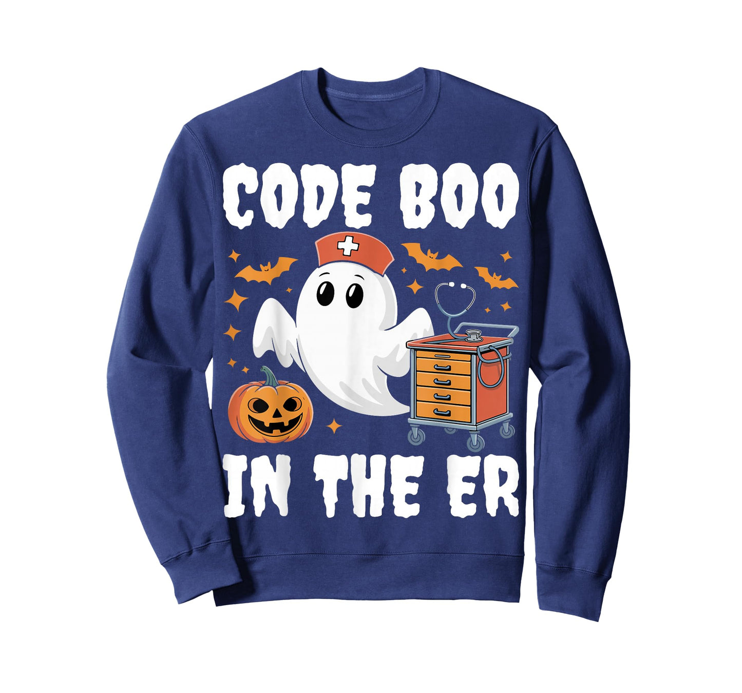 Code Boo In The ER Emergency Room Nurse Spooky Halloween T-Shirt