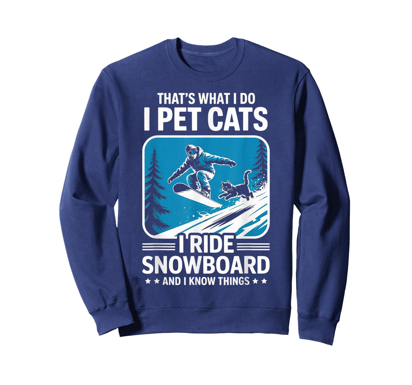 Pet Cats Ride Snowboard Cat Kitten Snowboarding Snowboarder T-Shirt