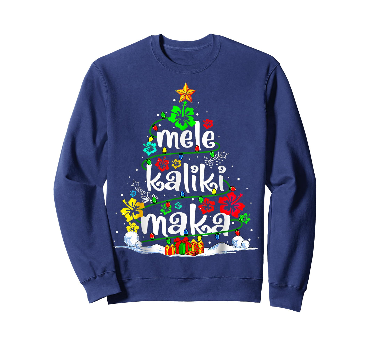 Mele Kalikimaka Tropical Christmas Hawaiian Santa Xmas Tree T-Shirt