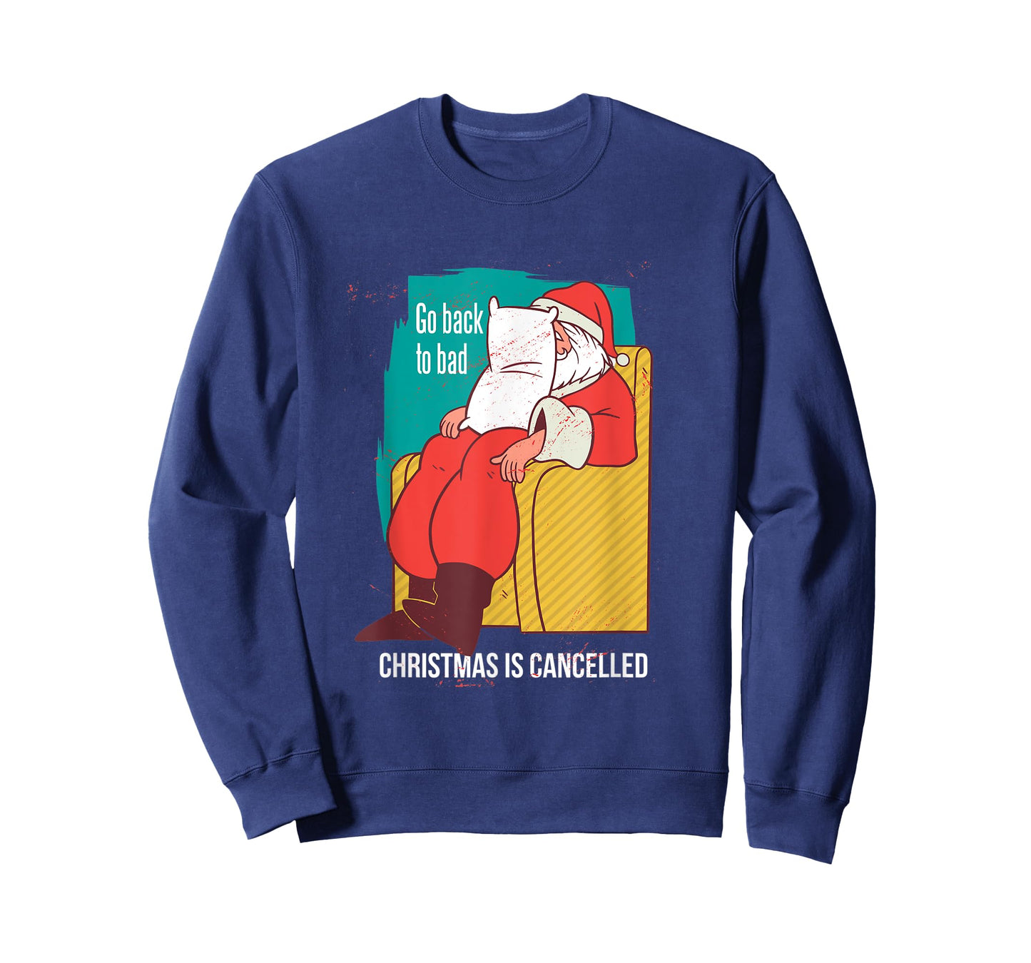 Fun Angry Santa Shirt For Men Christmas Is Cancelled Design T-Shirt