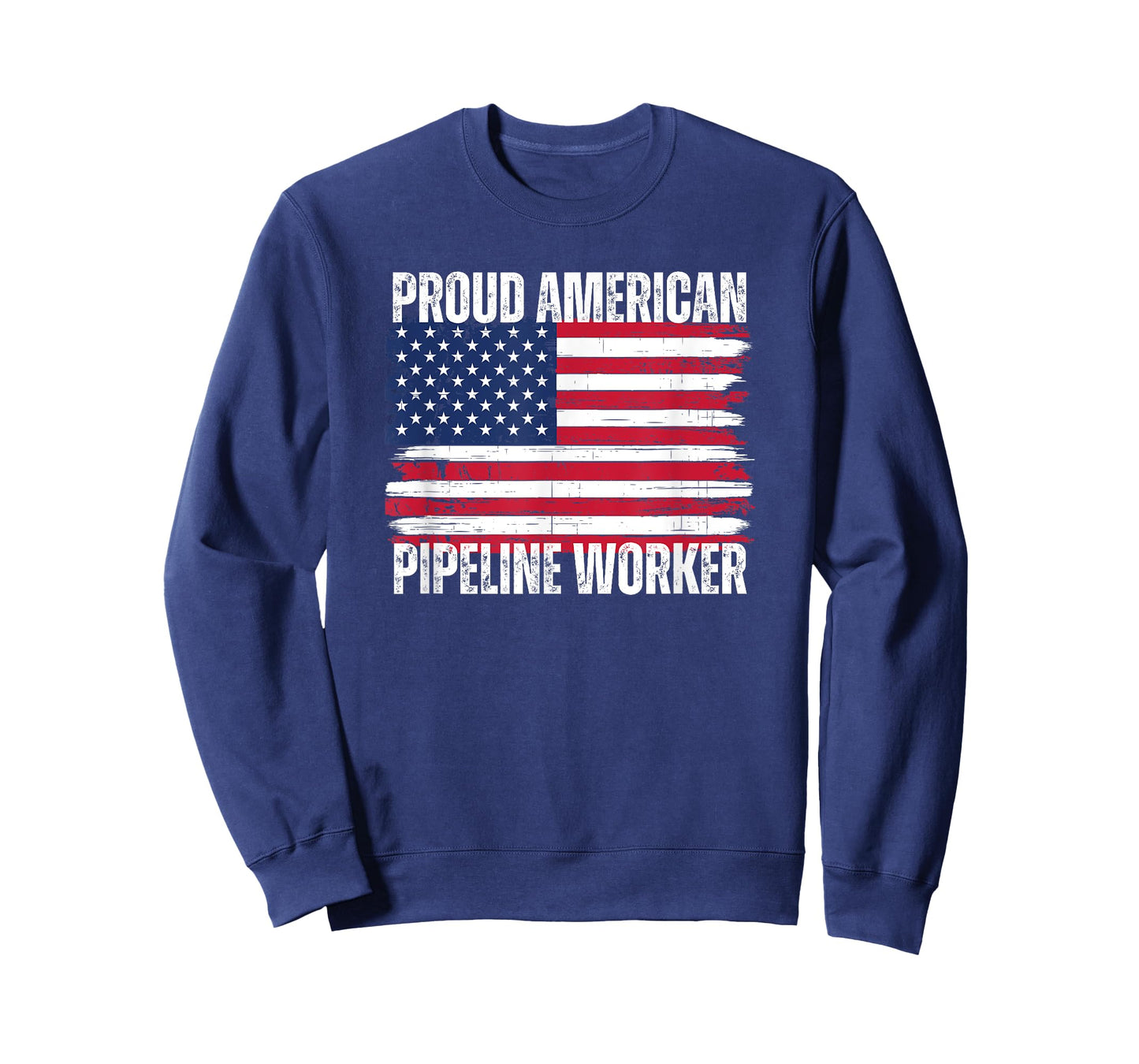 Proud American Pipeline Worker USA Patriotic Flag Pipeliner T-Shirt