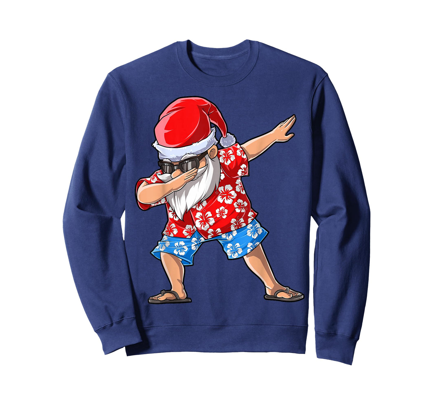 Dabbing Santa Christmas in July Boys Men Hawaiian Xmas Dab T-Shirt