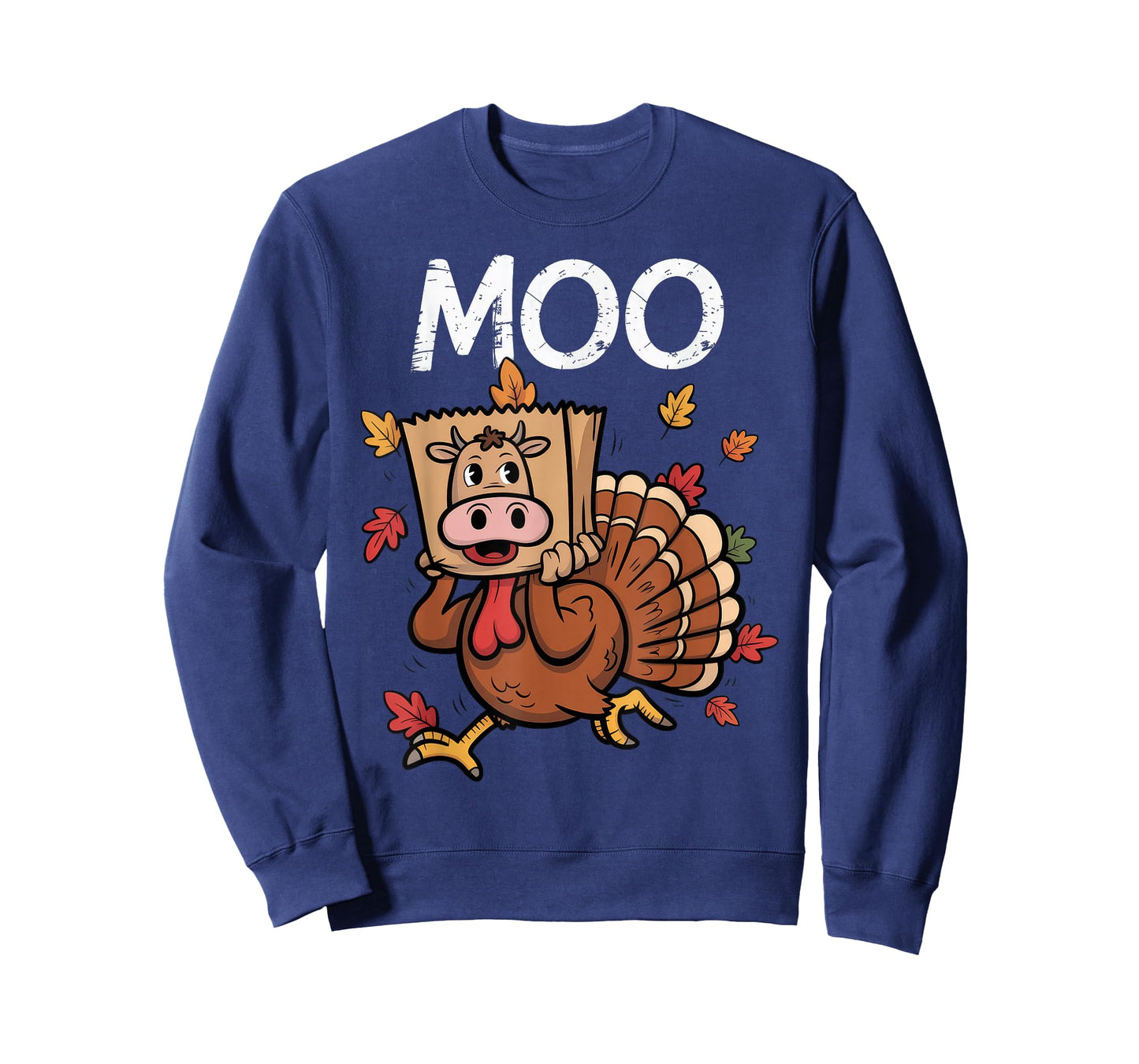 Thanksgiving Turkey Moo Cow Head T-Shirt