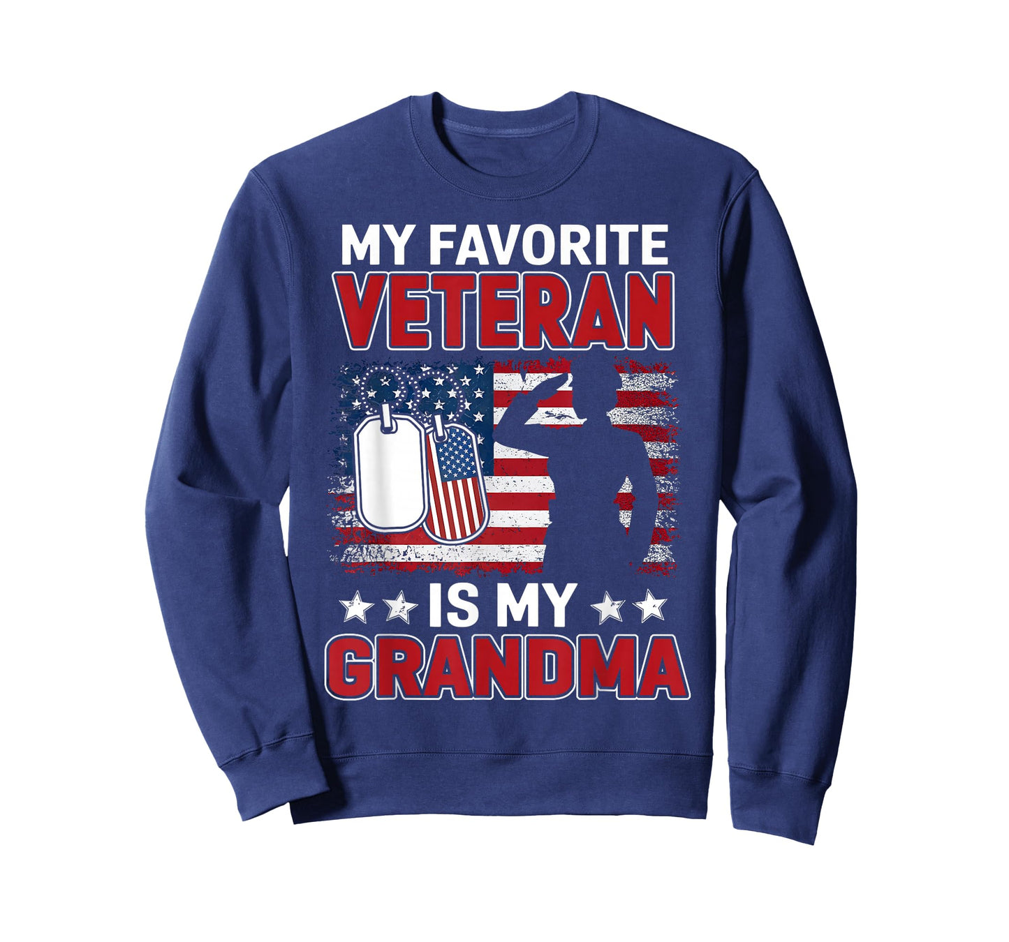 My Favorite Veteran Is My Grandma Usa Flag Veterans Day T-Shirt