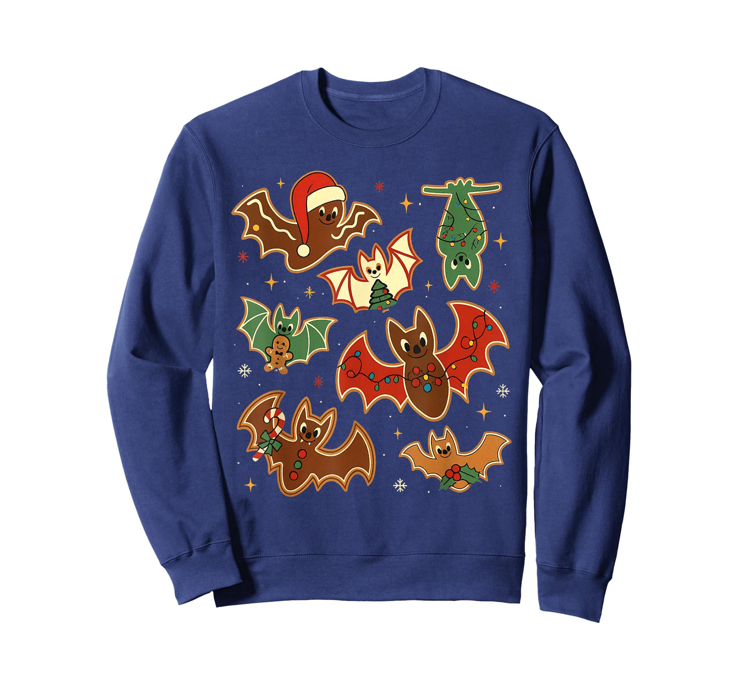 Cute Gingerbread Bats Spooky Christmas Cookie Merry Batmas T-Shirt