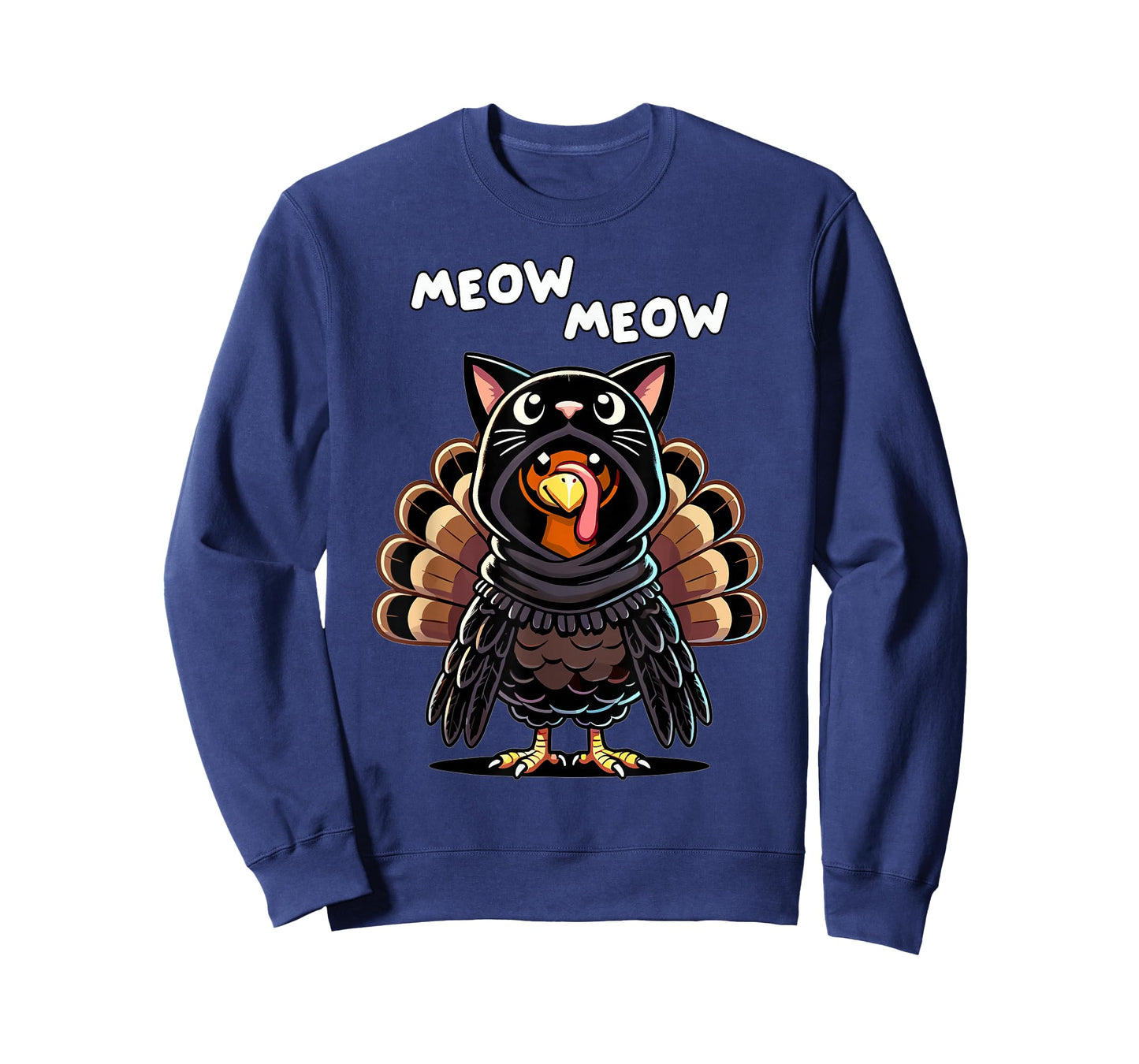 Turkey Cat Meow Thanksgiving Shirts Women Thanksgiving Gifts T-Shirt