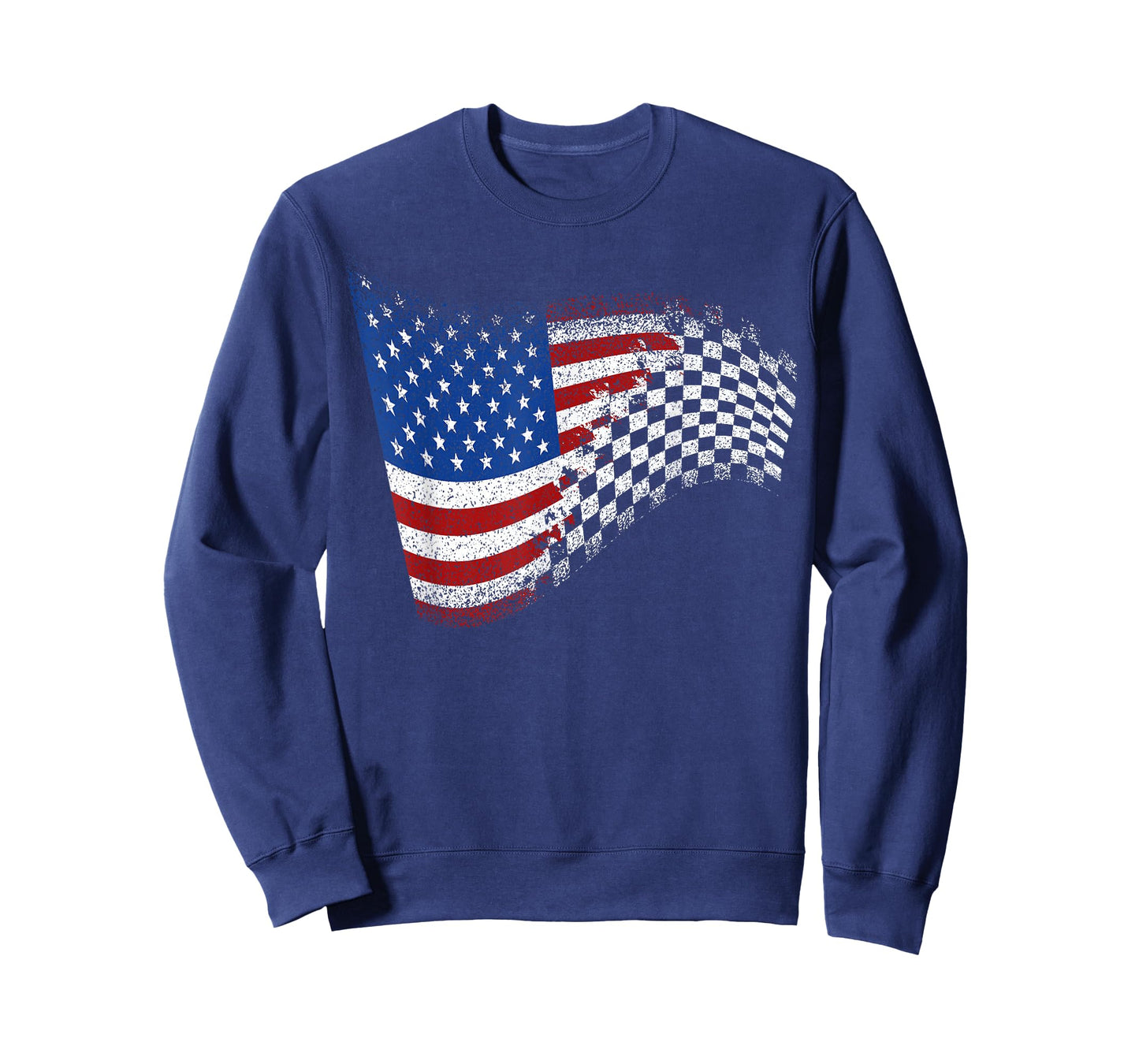Checkered American Flag Racing T-Shirt