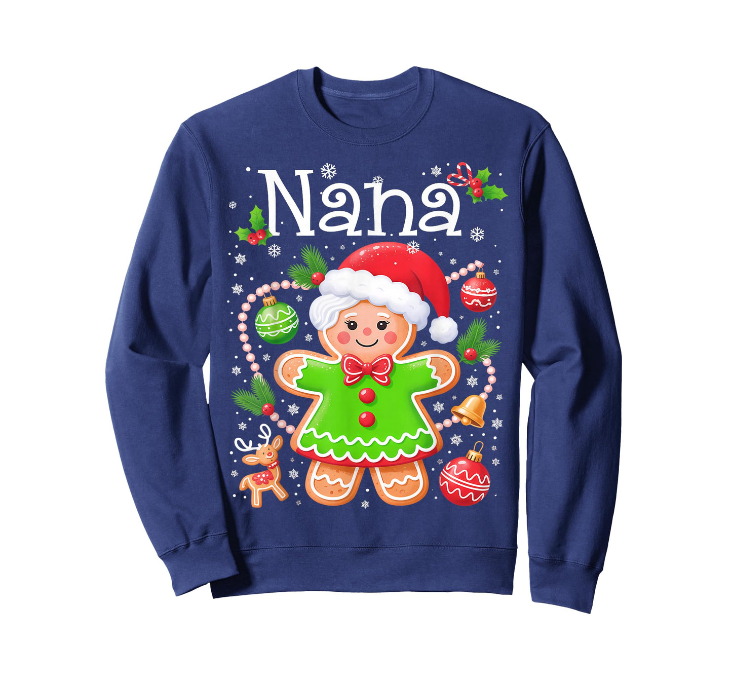 Cute Nana Gingerbread Family Matching Christmas Cookie Crew T-Shirt