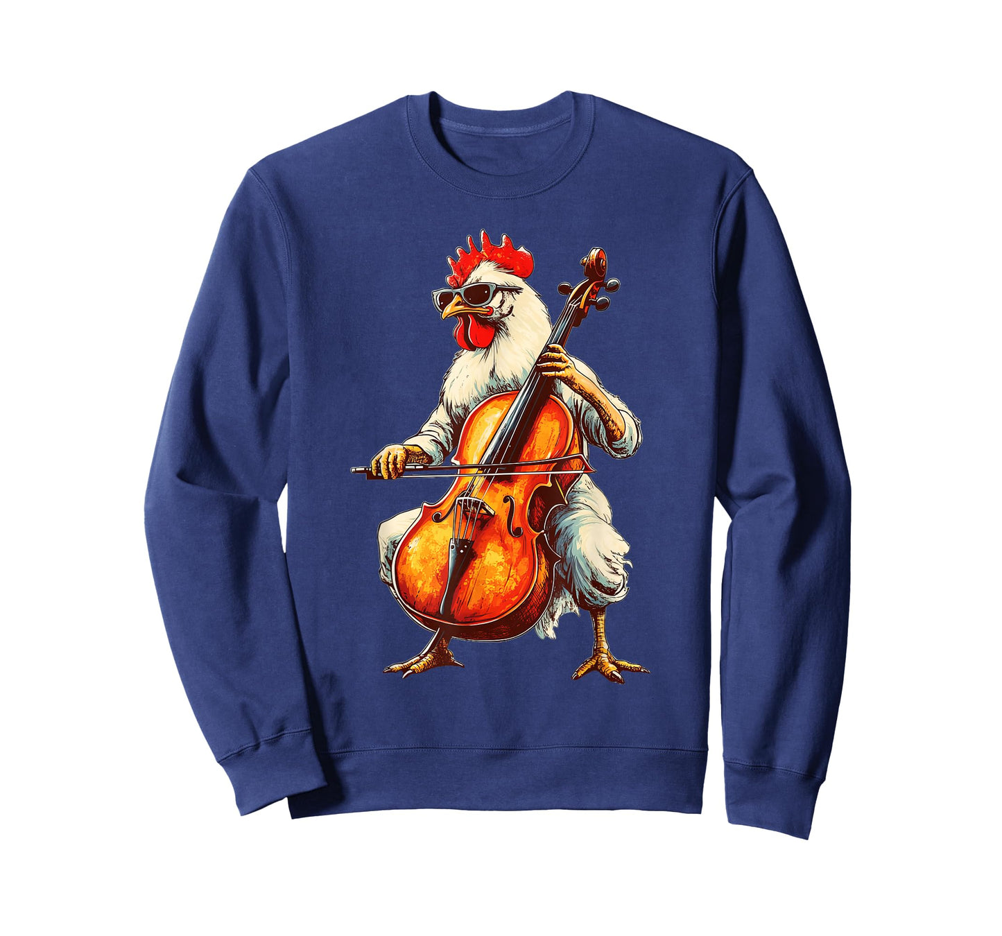 Cute Chicken Playing Cello Musician Music T-Shirt