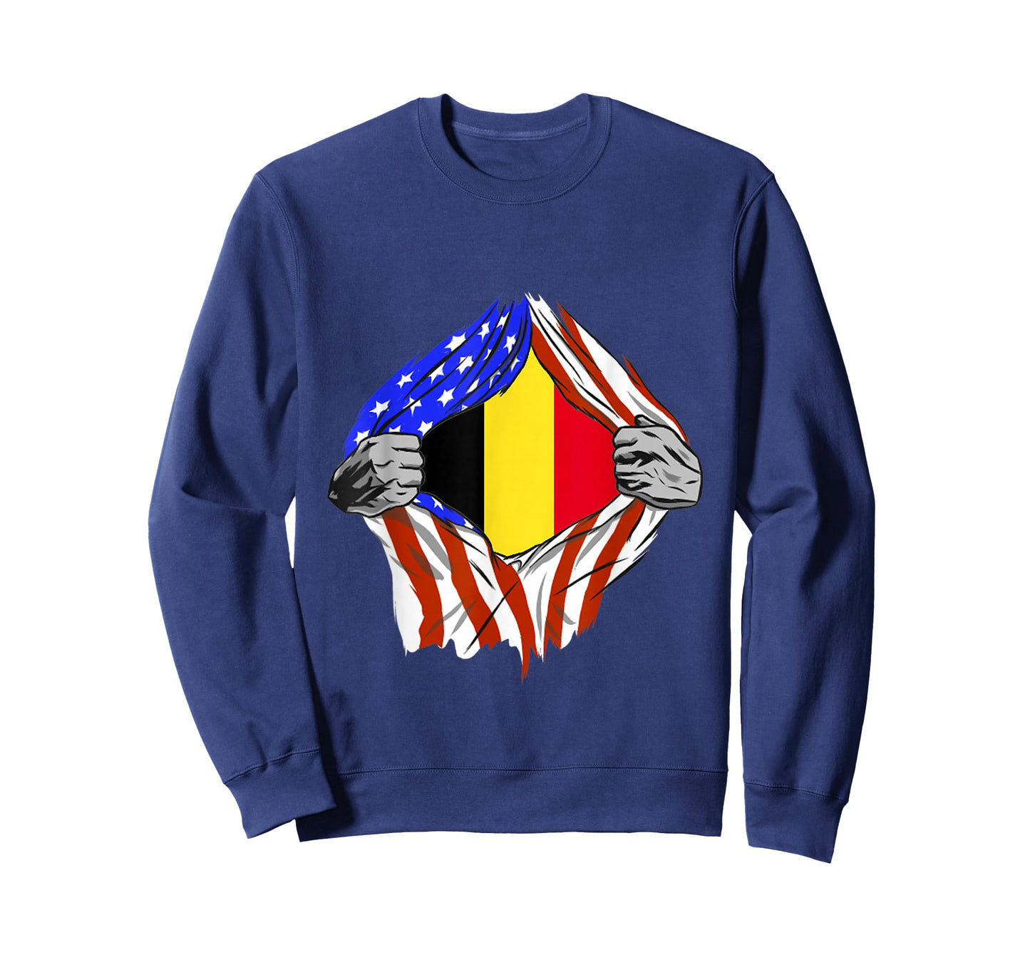 Belgium Flag Chest America USA Belgian Pride Belgian Roots T-Shirt