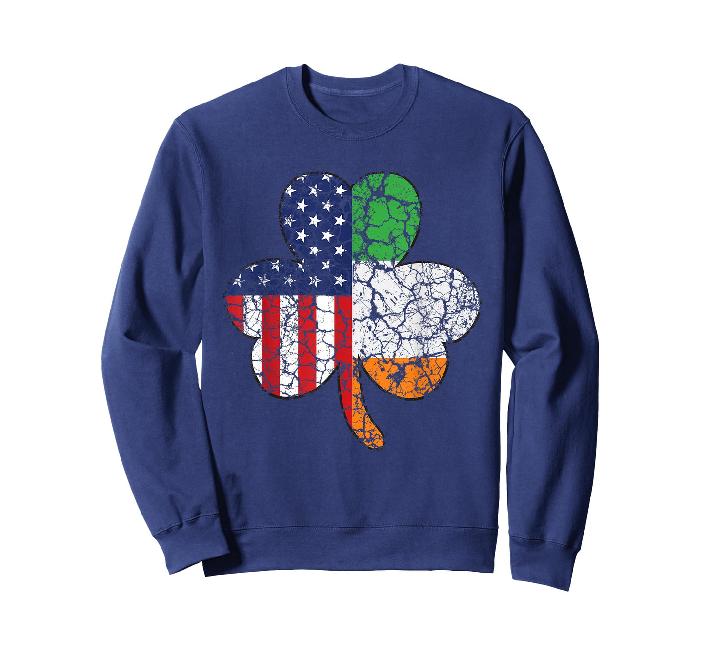 St Patricks Day Irish American Flag Shamrock Women Kids Men T-Shirt