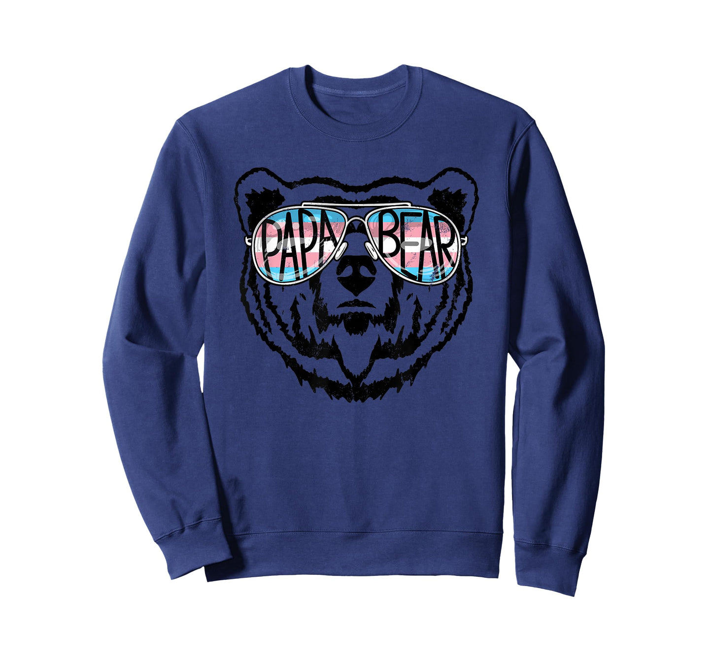 Mens Trans Papa Bear Pride Proud Dad Ally Transgender Rainbow T-Shirt