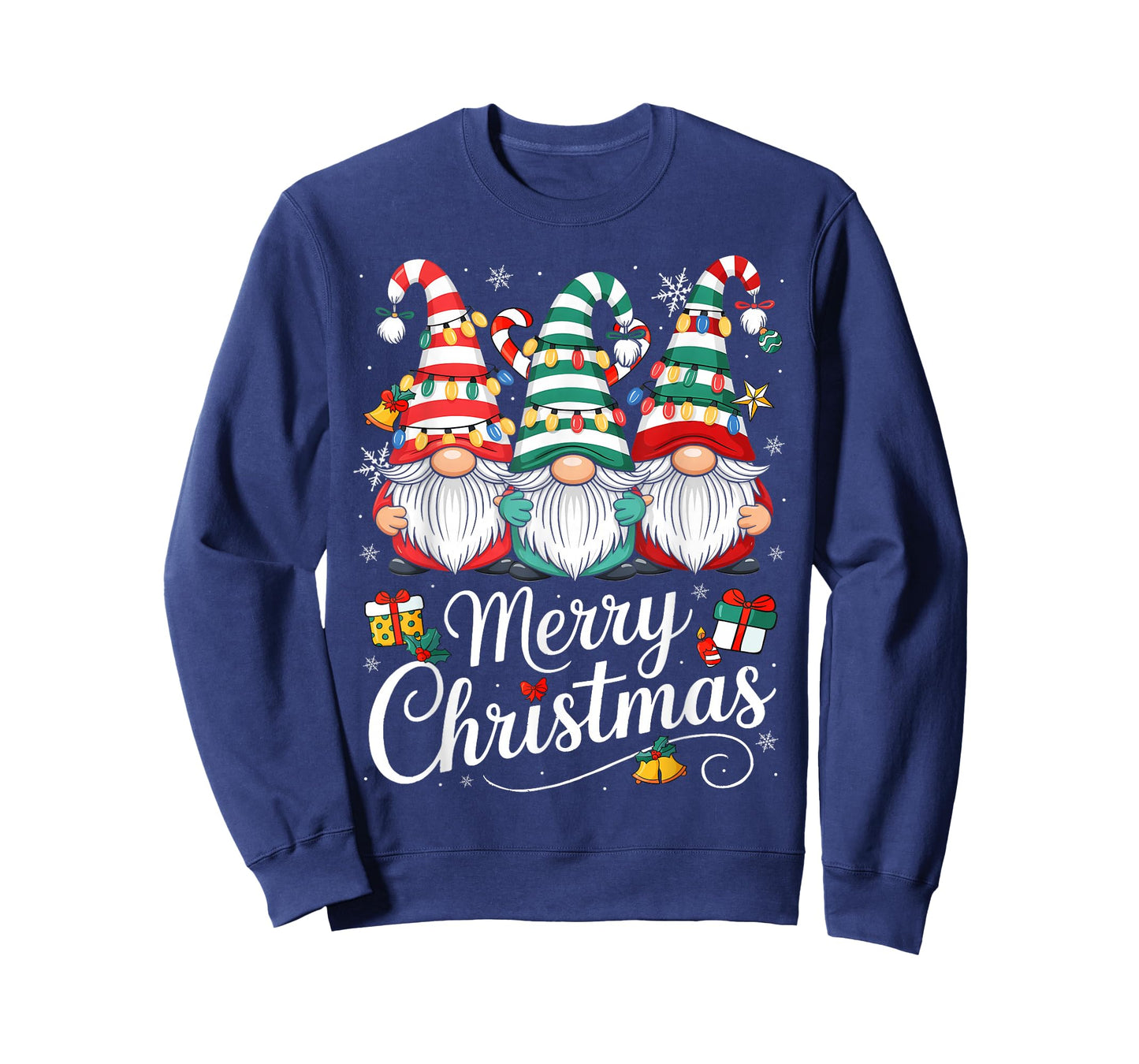 Merry Christmas Light Cute Gnomes Family Gnome Xmas Matching T-Shirt