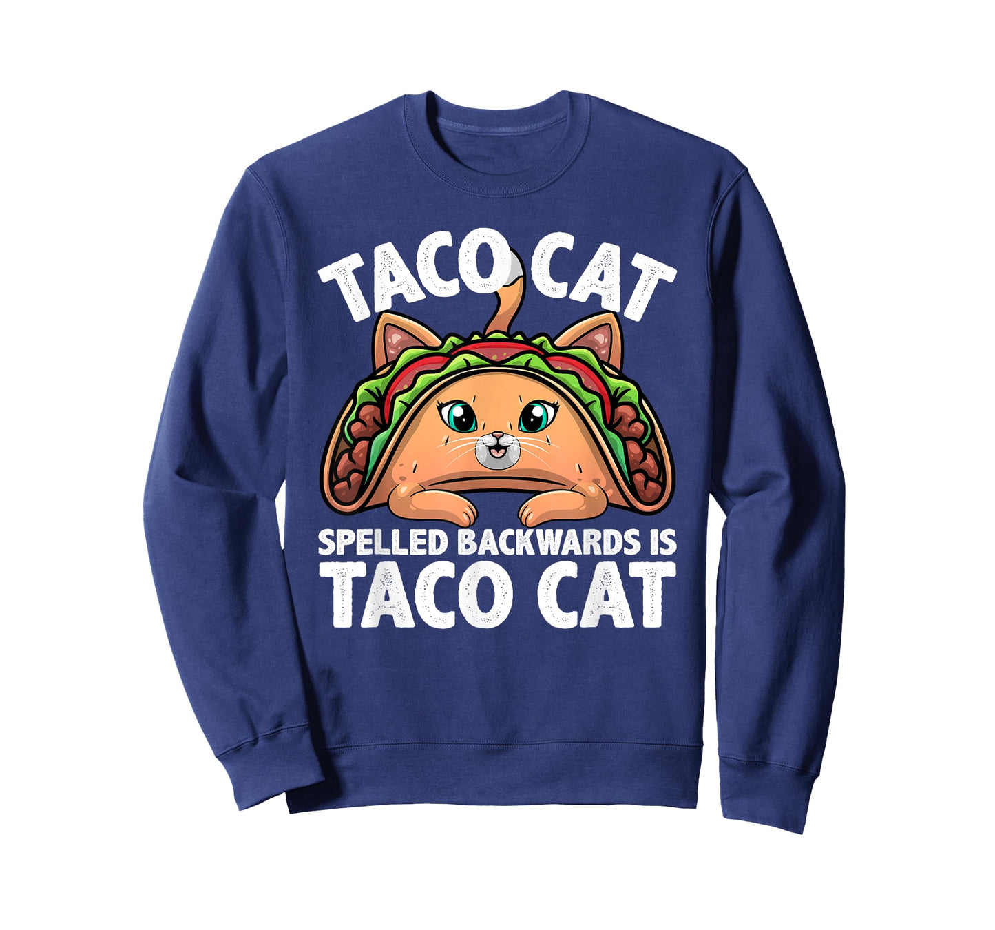 Cute Taco Cat Design For Men Women Kids Taco Mexican Food T-Shirt
