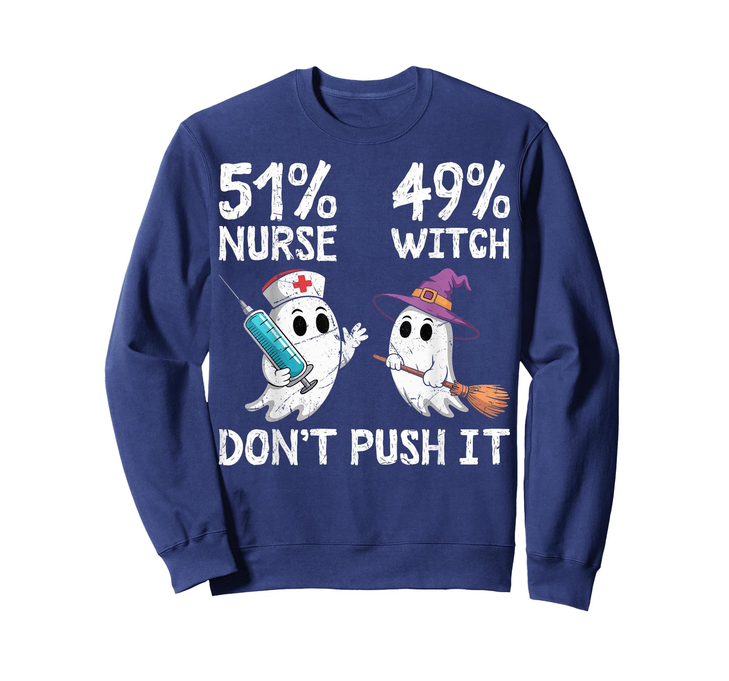 51% Nurse 49% Witch - Funny Nursing Spooky Halloween Party T-Shirt