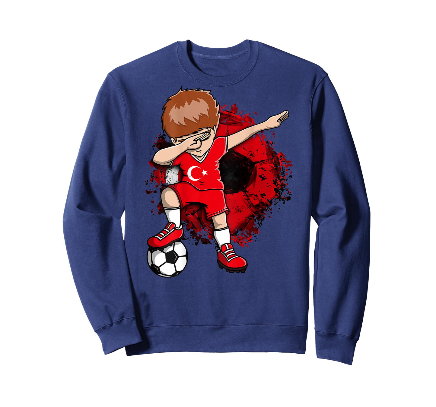 Dabbing Soccer Boy Turkey Jersey Turkish Football Lovers Art T-Shirt